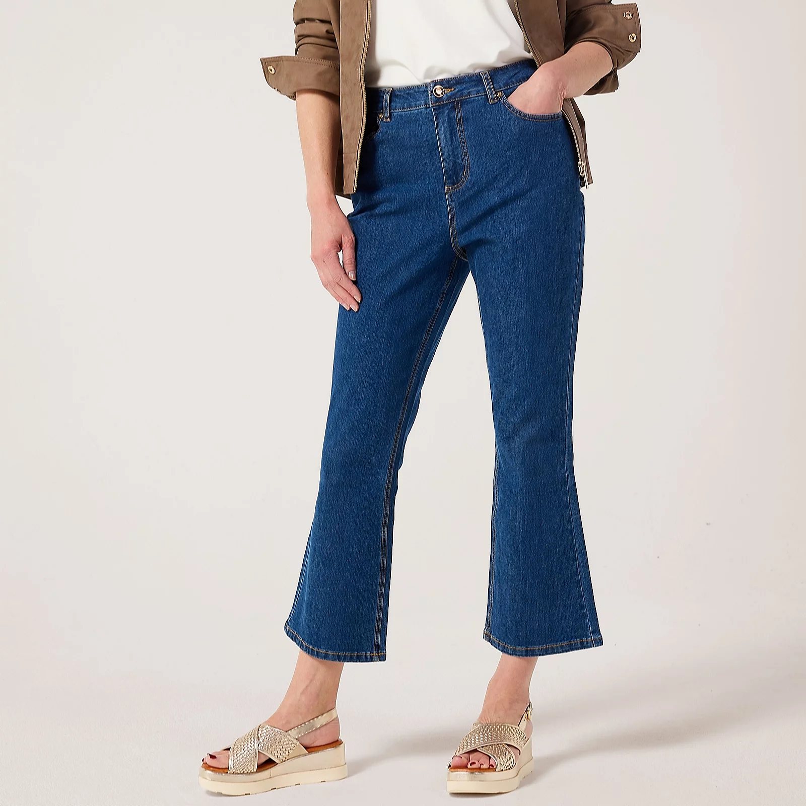 Ruth Langsford 7/8th Kick Flare Stretch Jeans Petite