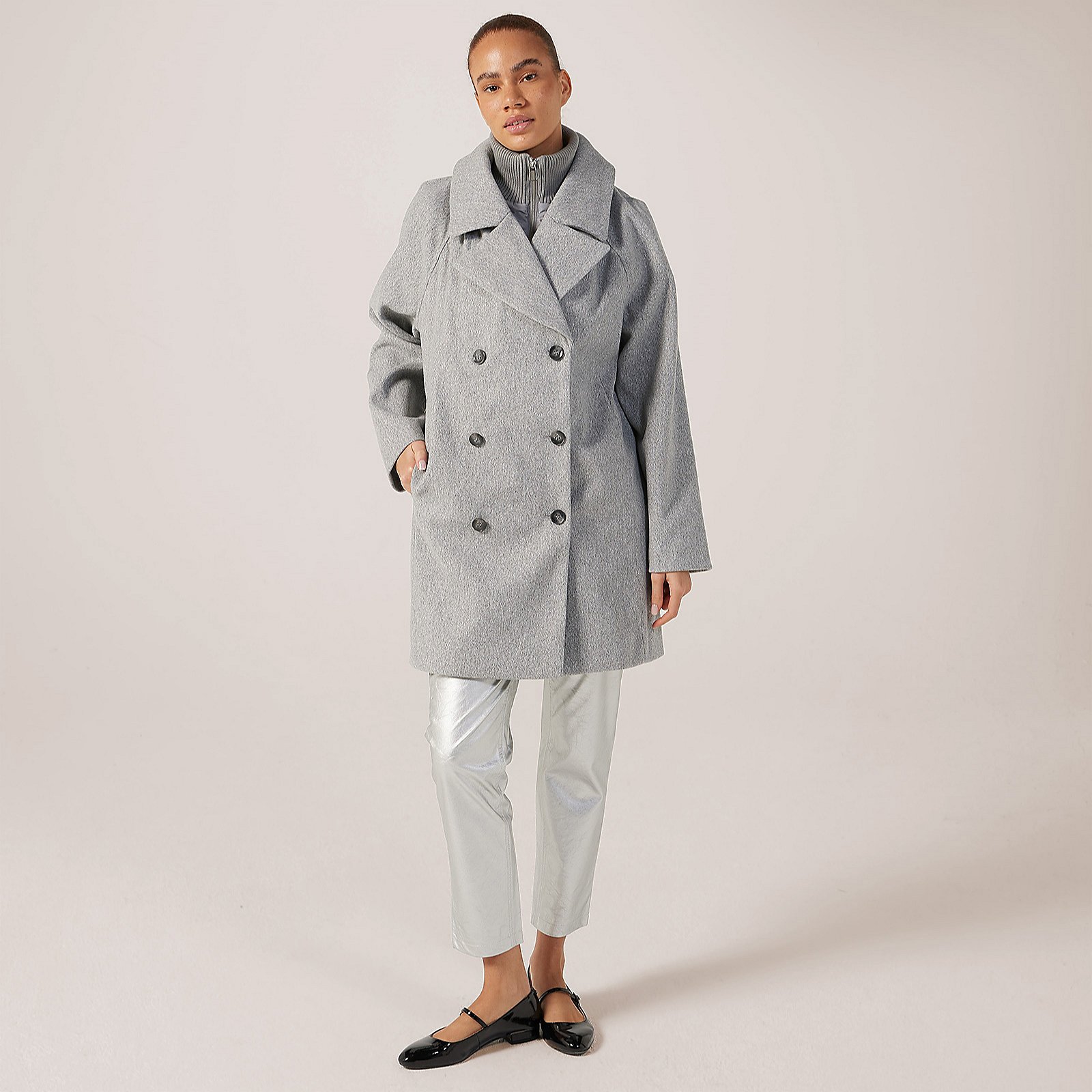 JDY Hannah Zip Neck Detail Long Coat 4 JDY Hannah Zip Neck Detail Long Coat
