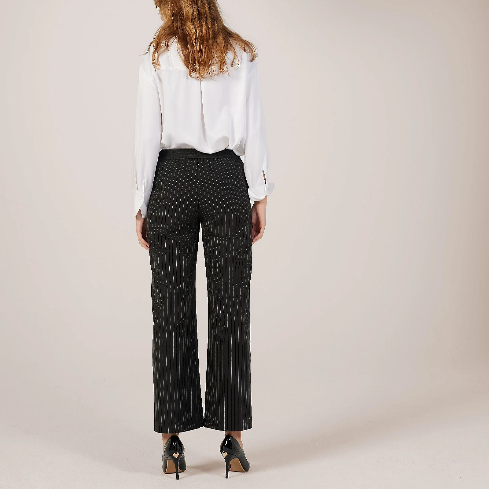 Helene Berman Pinstriped Stretch Waistband Trouser 3 Helene Berman Pinstriped Stretch Waistband Trouser