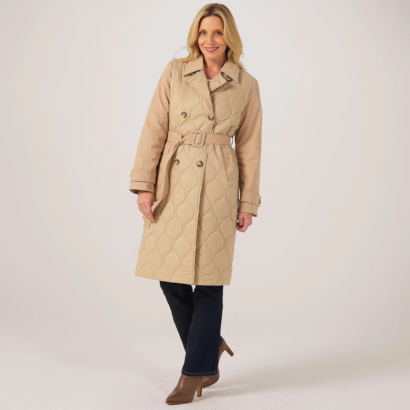 Ruth Langsford Mixed Media Trench Coat