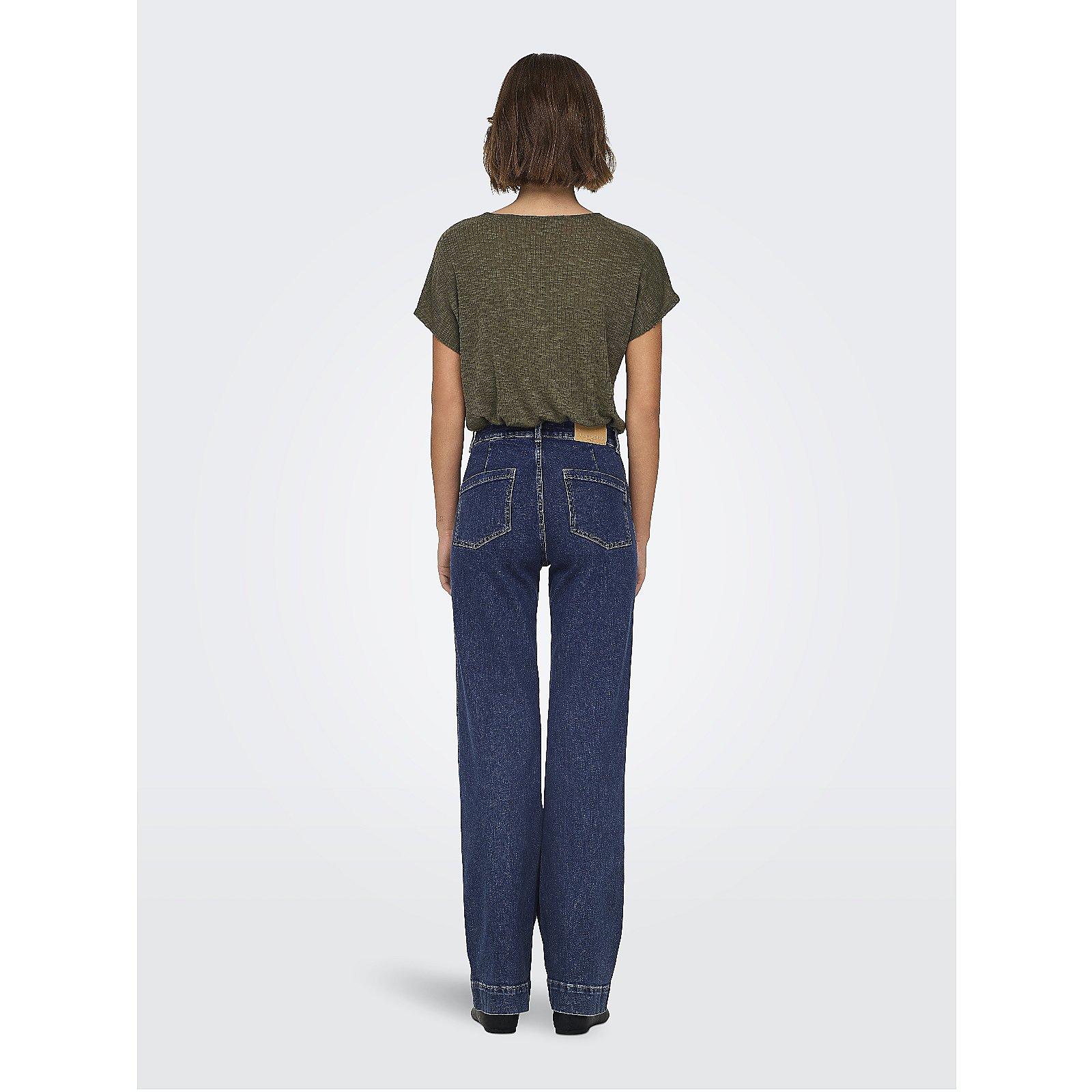 Only Pocket Detail Wide Leg Denim Jeans