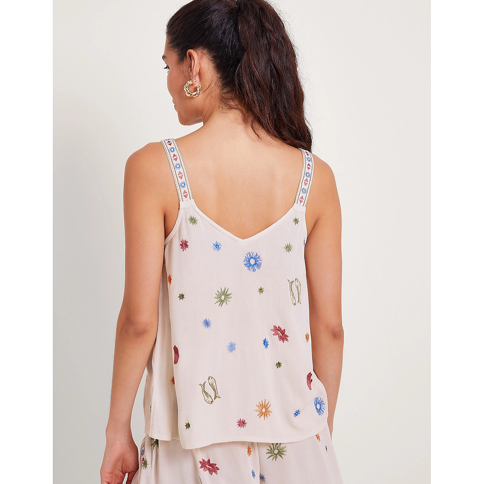 Monsoon Arti Embroidered Cami Top