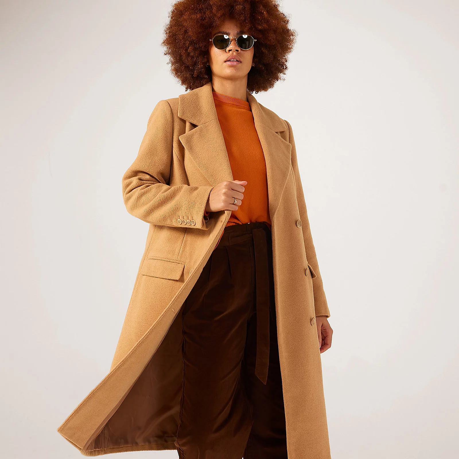Centigrade Herringbone Double Breasted Coat