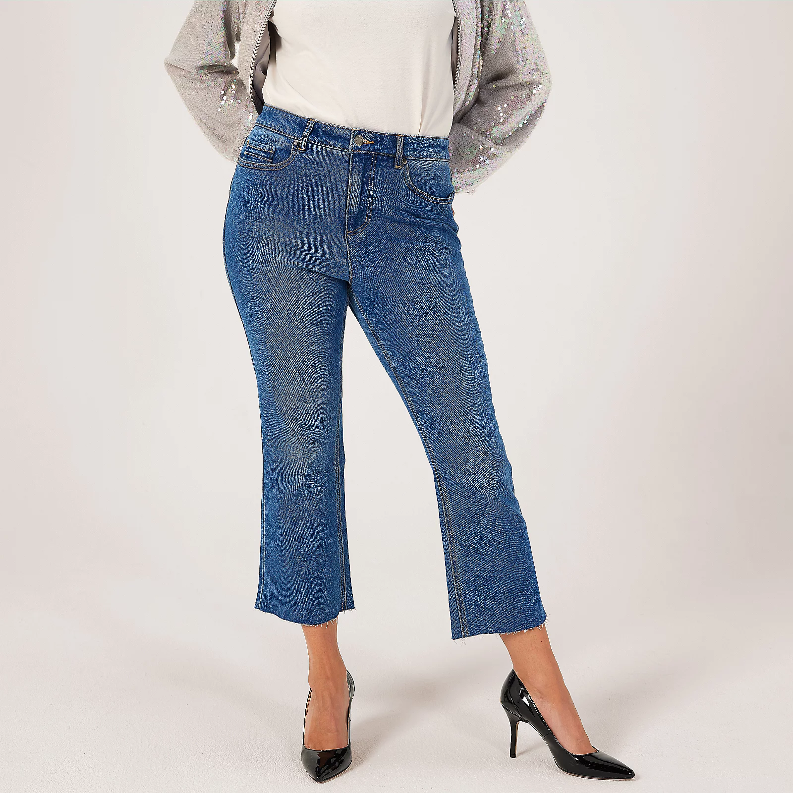 Dannii Minogue Raw Hem Kick Flare Jean Petite
