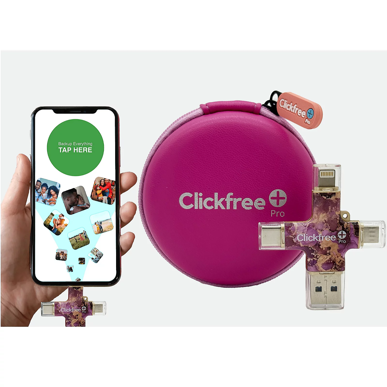 Clickfree Pro 256GB Universal Photo & Video Storage Backup for Phone 6 Clickfree Pro 256GB Universal Photo & Video Storage Backup for Phone