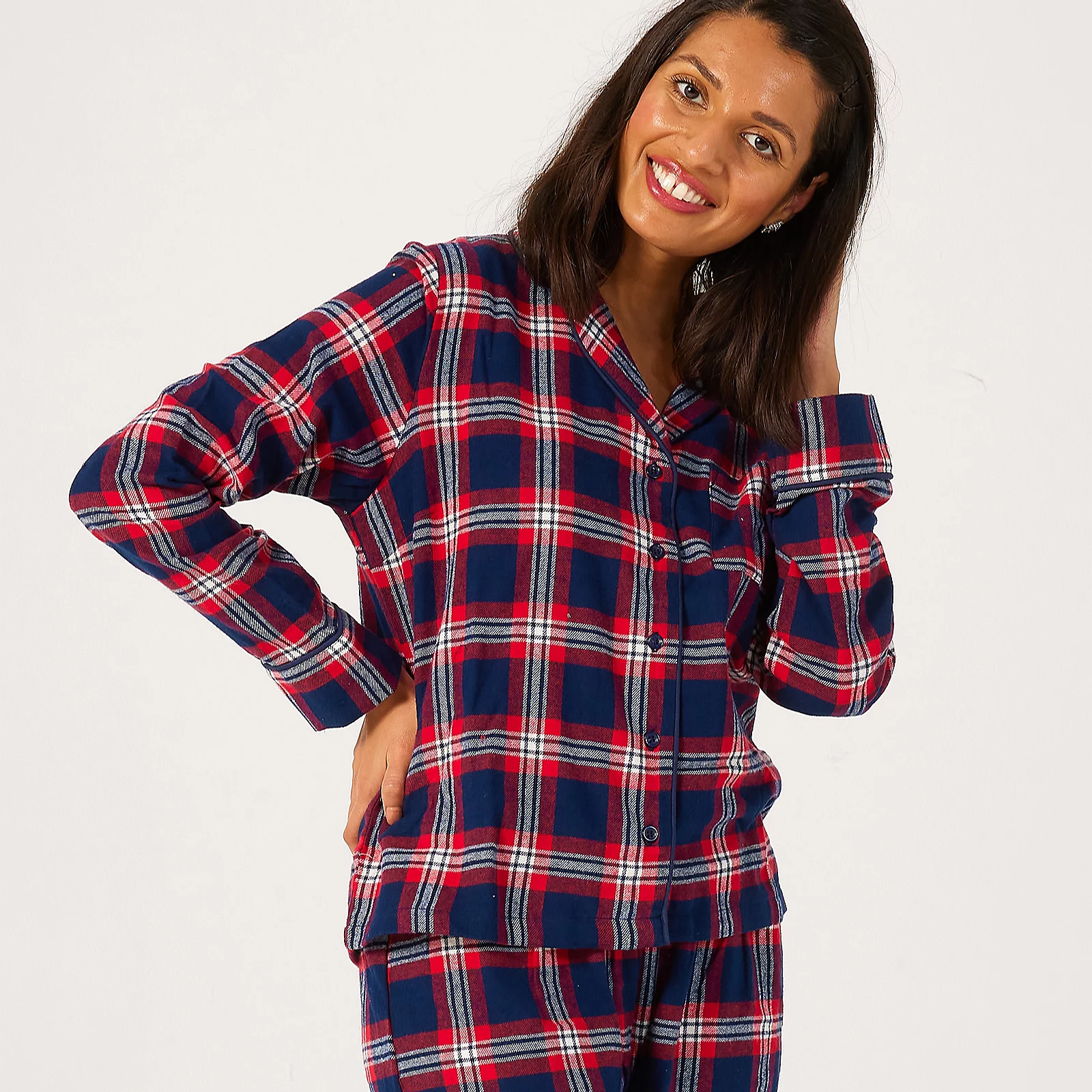 Cozee Home Brushed Cotton Longsleeve PJ Set