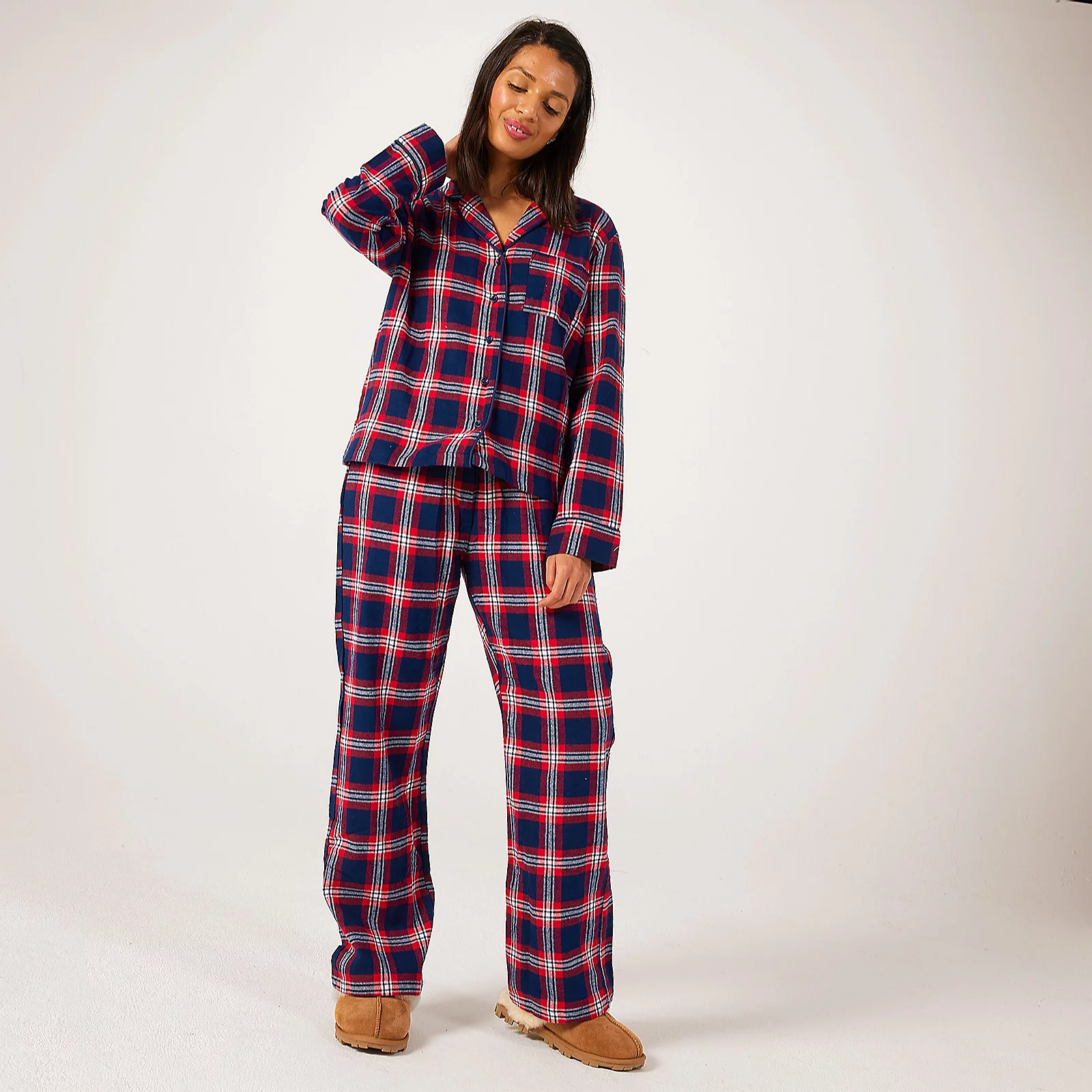 Cozee Home Brushed Cotton Longsleeve PJ Set 3 Cozee Home Brushed Cotton Longsleeve PJ Set