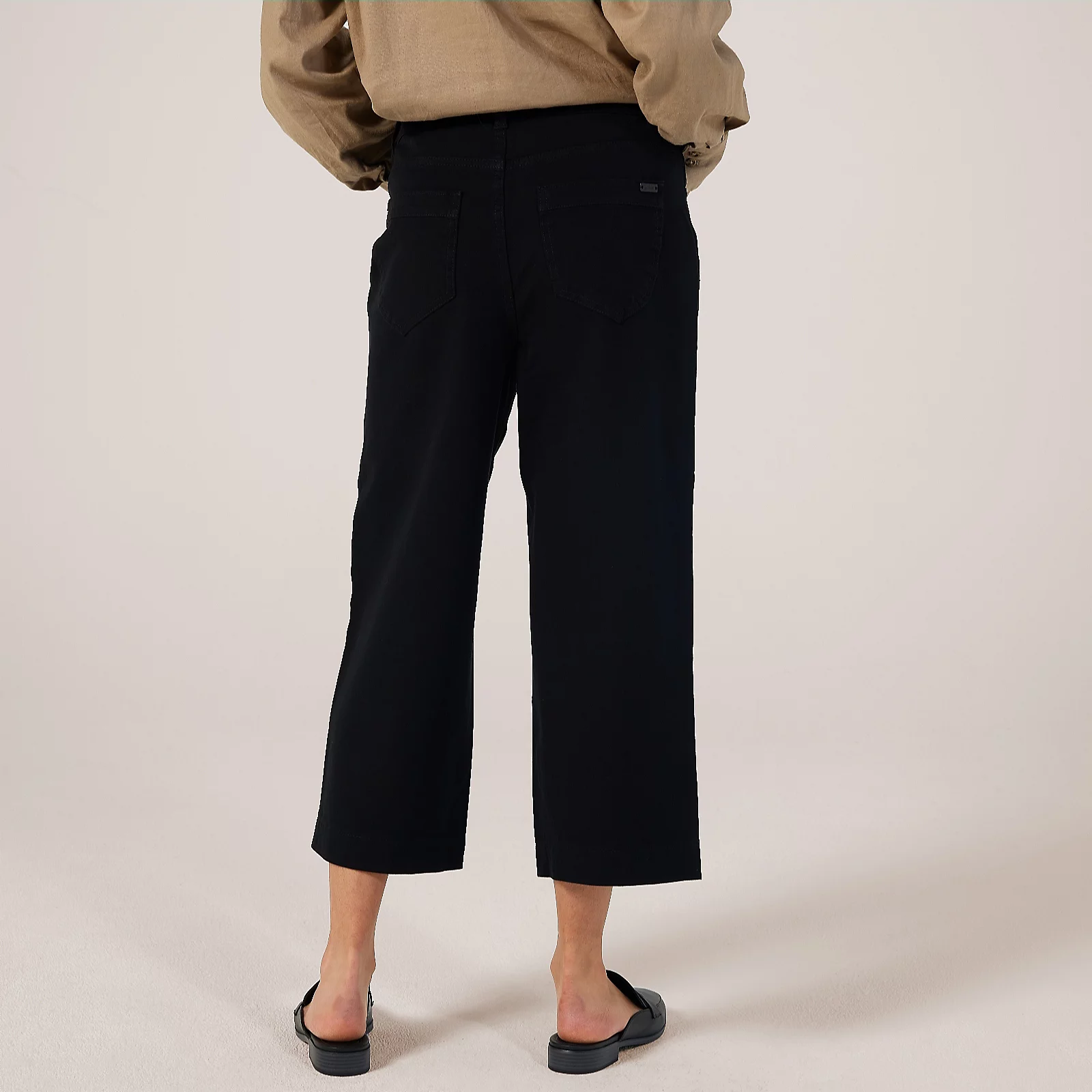 Ben de Lisi Cropped Wide Leg Twill Jean Petite