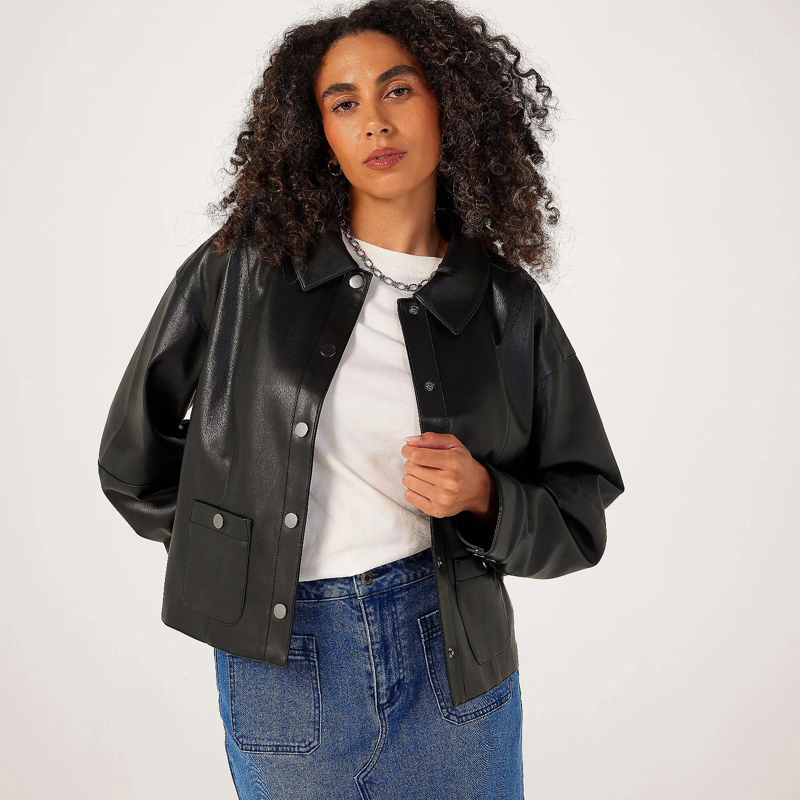 Dannii Minogue Faux Leather Jacket Standard 3 Dannii Minogue Faux Leather Jacket Standard