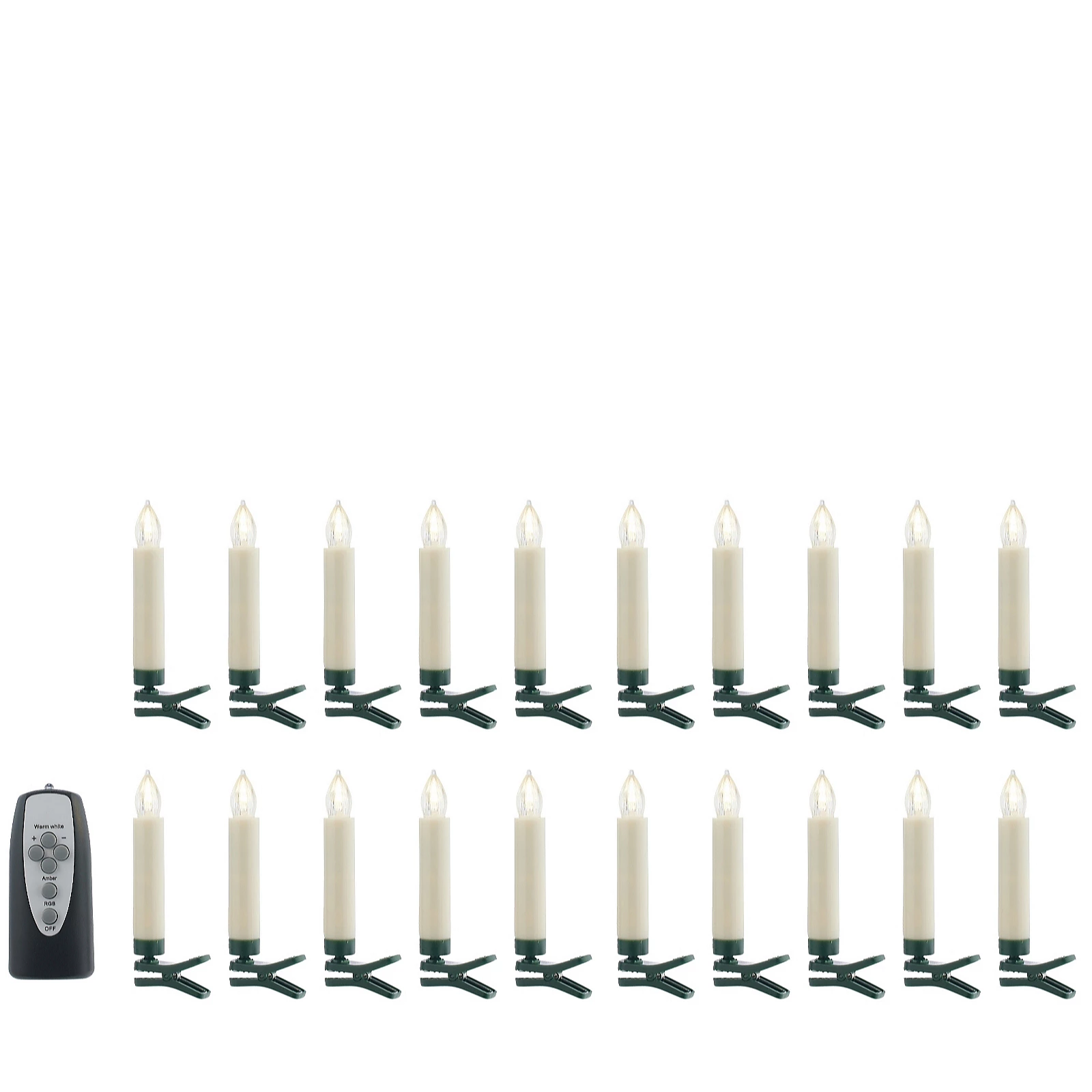 Festive Indoor Outdoor Multi Colour Tree Candles