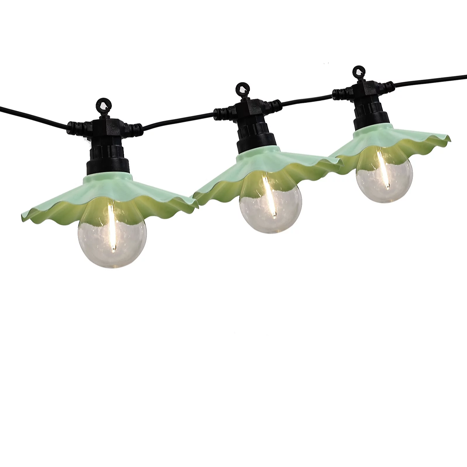 Outlet Garden Stories Collection Solar Fluted 8 Bulb String Lights