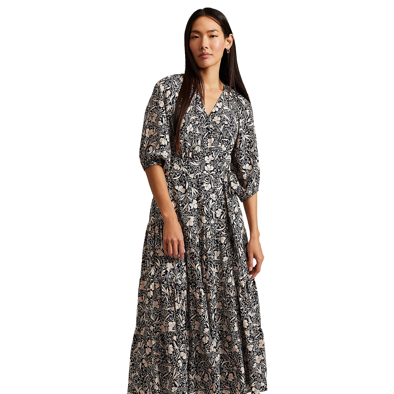 Phase Eight Kezia Printed Floral Tiered Dress