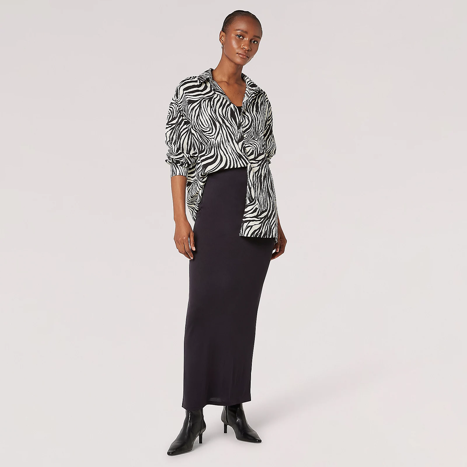 Apricot Zebra Swirl Oversized Shirt