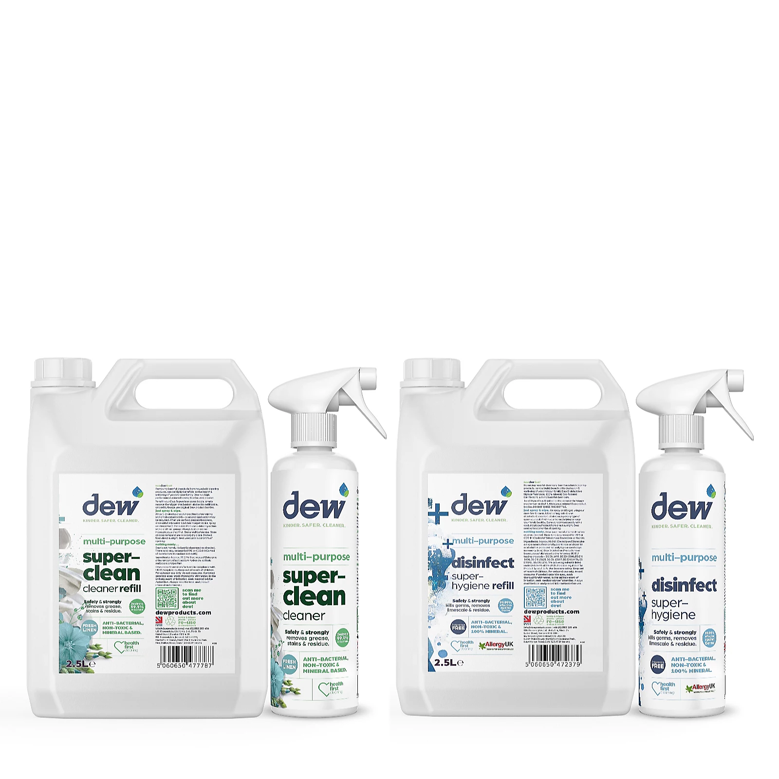 Dew SuperClean + Disinfect Indoor Outdoor Refill Cleaning Bundle