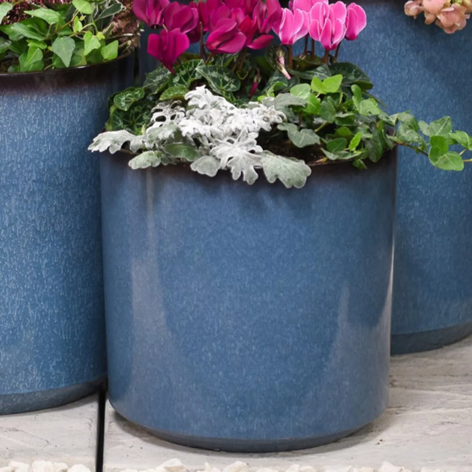 Thompson & Morgan Cylinder Glazed 26cm Planter