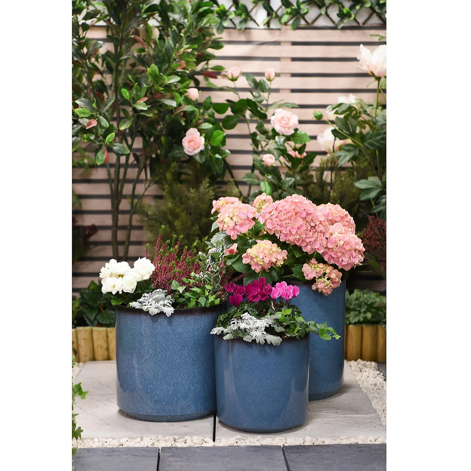 Thompson & Morgan Cylinder Glazed 36cm Planter
