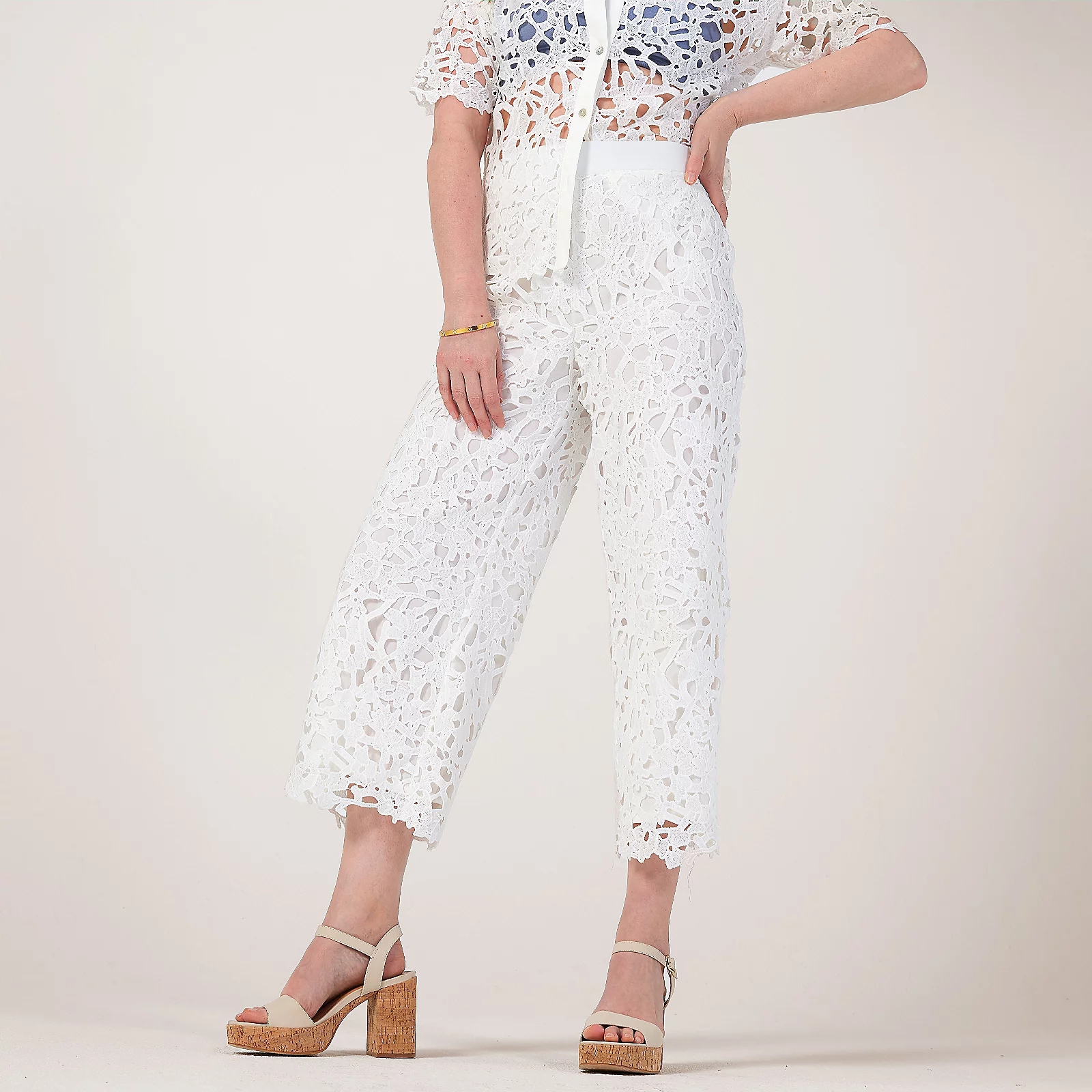 Wynne Collection Graphic Lace Trousers 3 Wynne Collection Graphic Lace Trousers