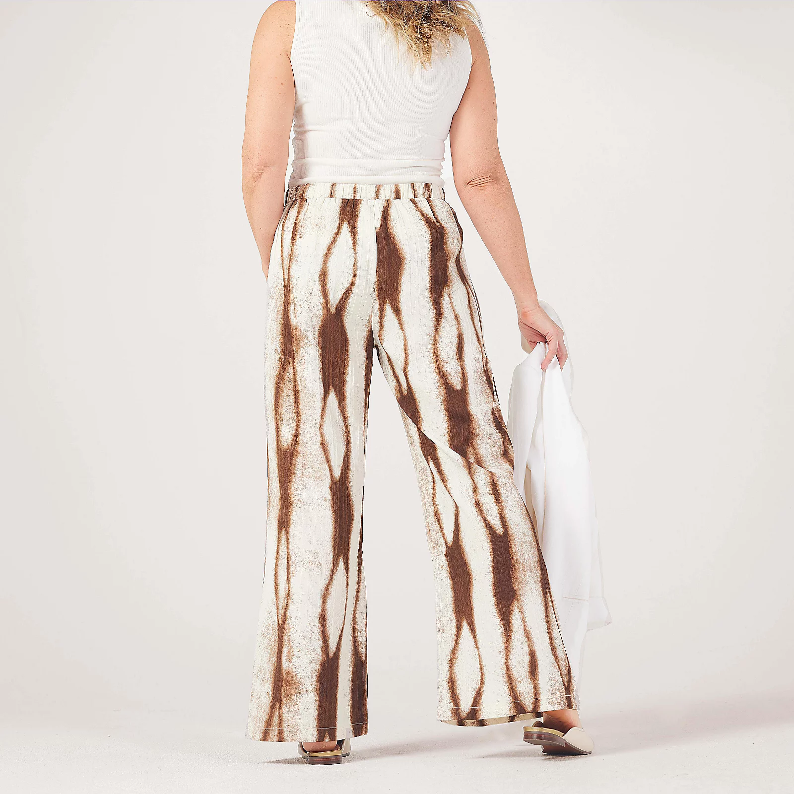 Frank Usher Wide Leg Elasticated Waist Printed Trousers 4 Frank Usher Wide Leg Elasticated Waist Printed Trousers
