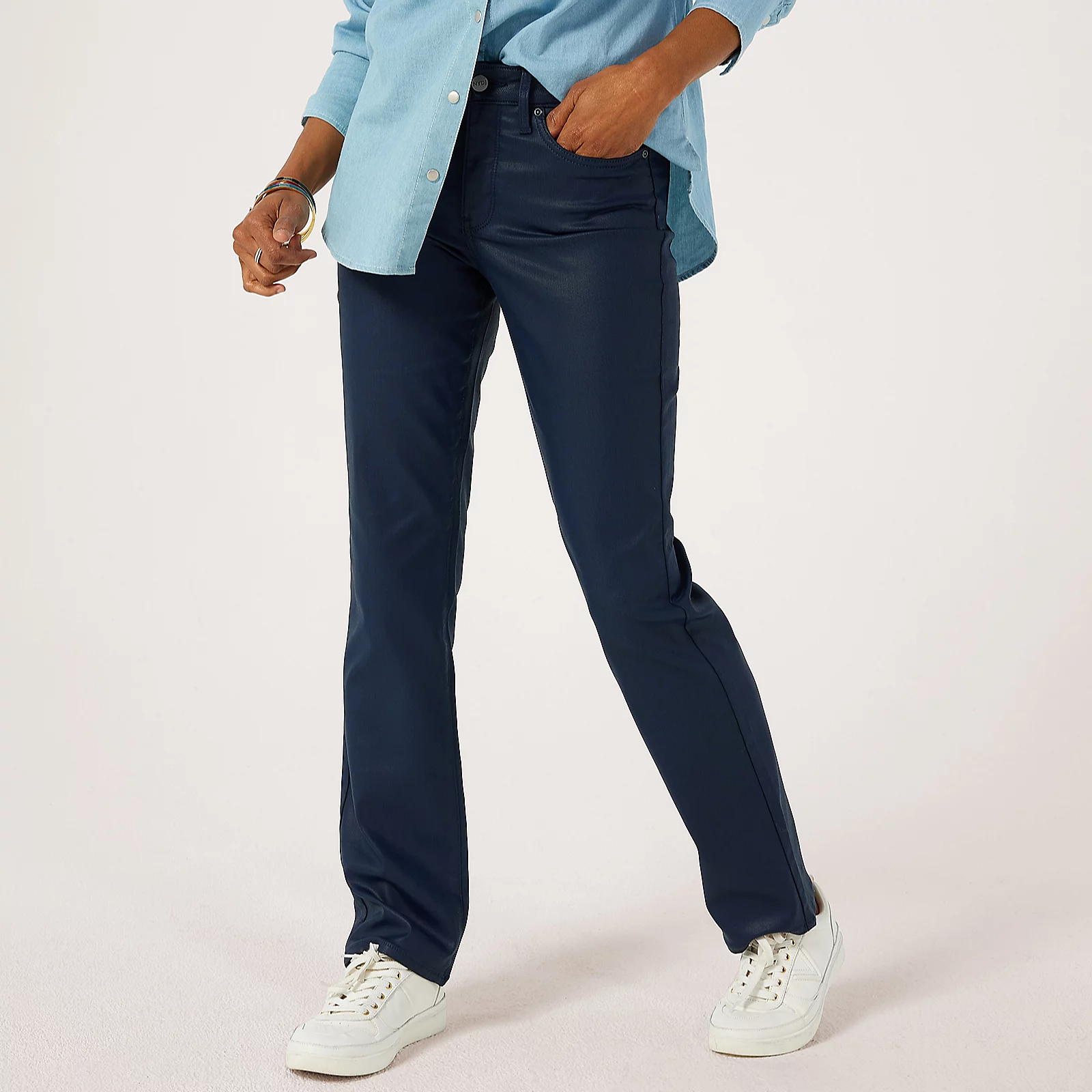 NYDJ Marilyn Straight Leg Coated Jean 3 NYDJ Marilyn Straight Leg Coated Jean
