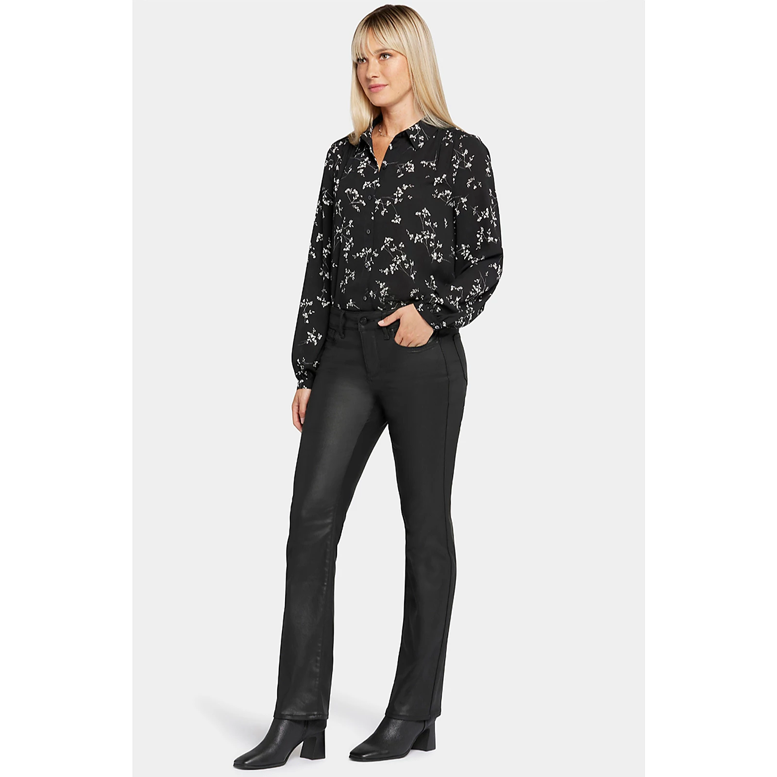 NYDJ Marilyn Straight Leg Coated Jean 7 NYDJ Marilyn Straight Leg Coated Jean