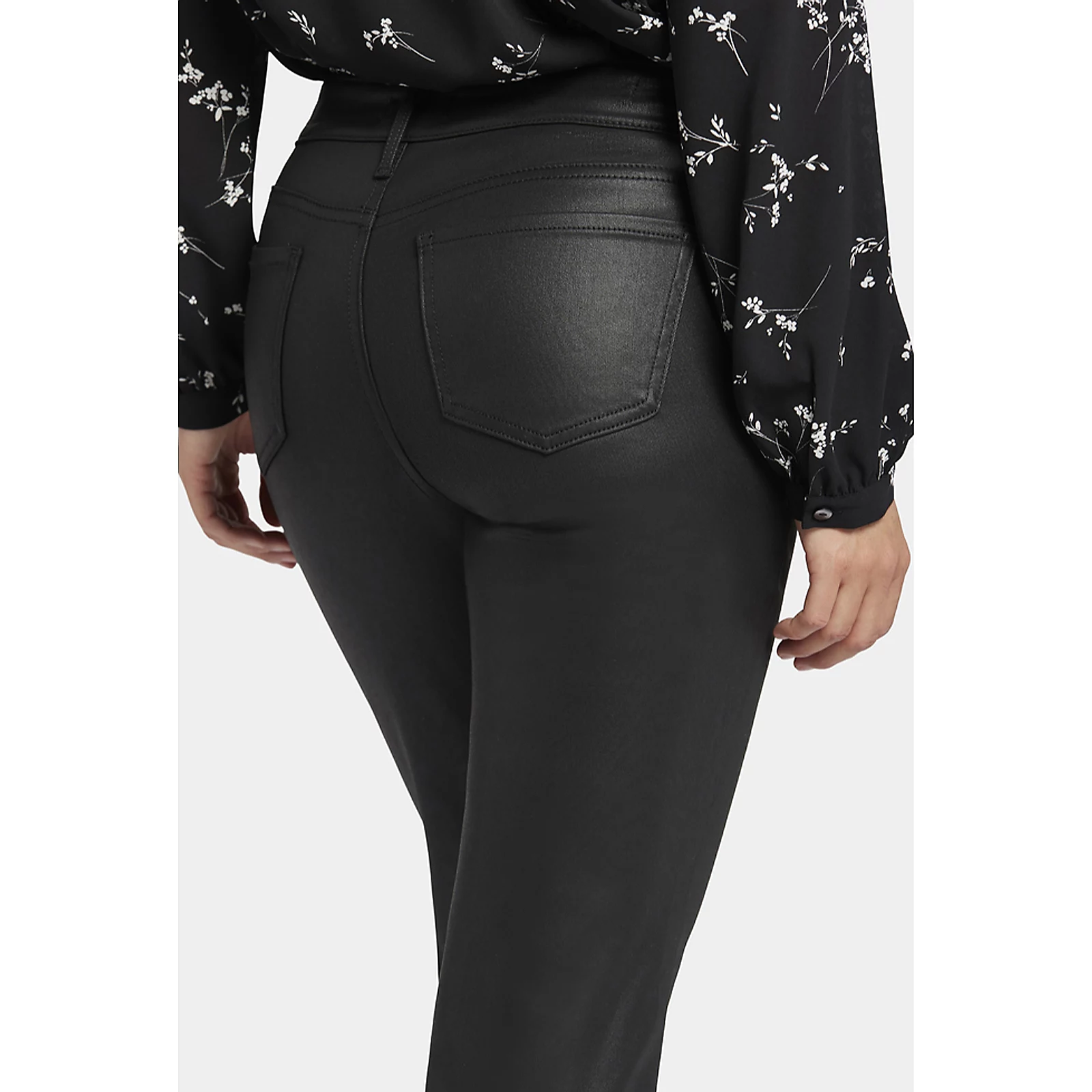 NYDJ Marilyn Straight Leg Coated Jean 8 NYDJ Marilyn Straight Leg Coated Jean