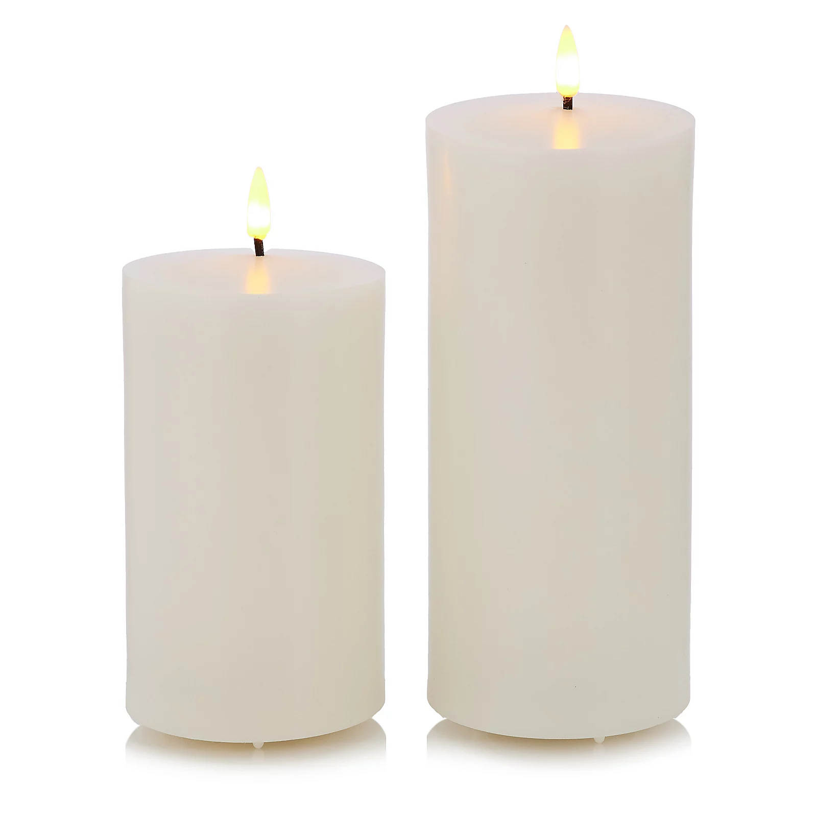 Garden Stories Set of 2 Small & Large Rustic Outdoor Wax Candles