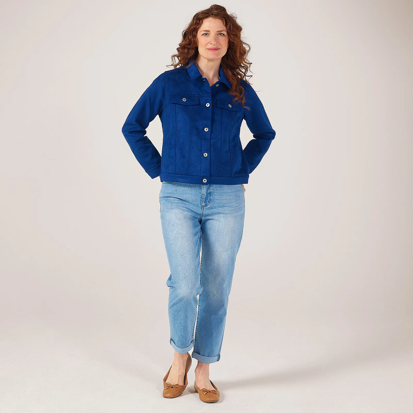 Denim & Co. Classic Suede Jacket
