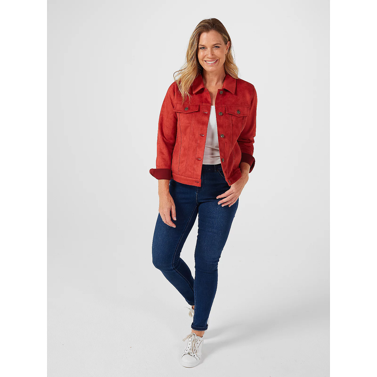 Denim & Co. Classic Suede Jacket 4 Denim & Co. Classic Suede Jacket