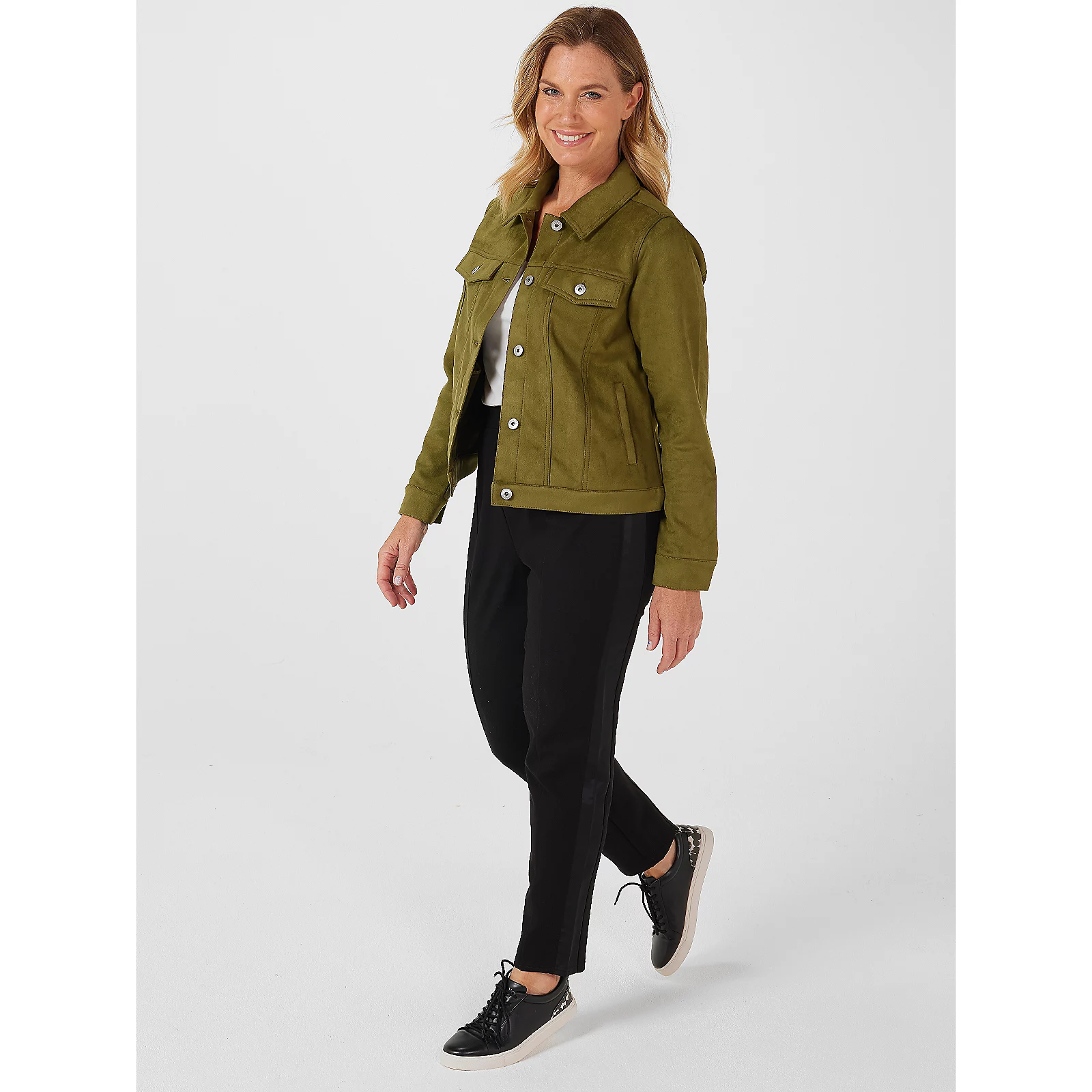 Denim & Co. Classic Suede Jacket 6 Denim & Co. Classic Suede Jacket