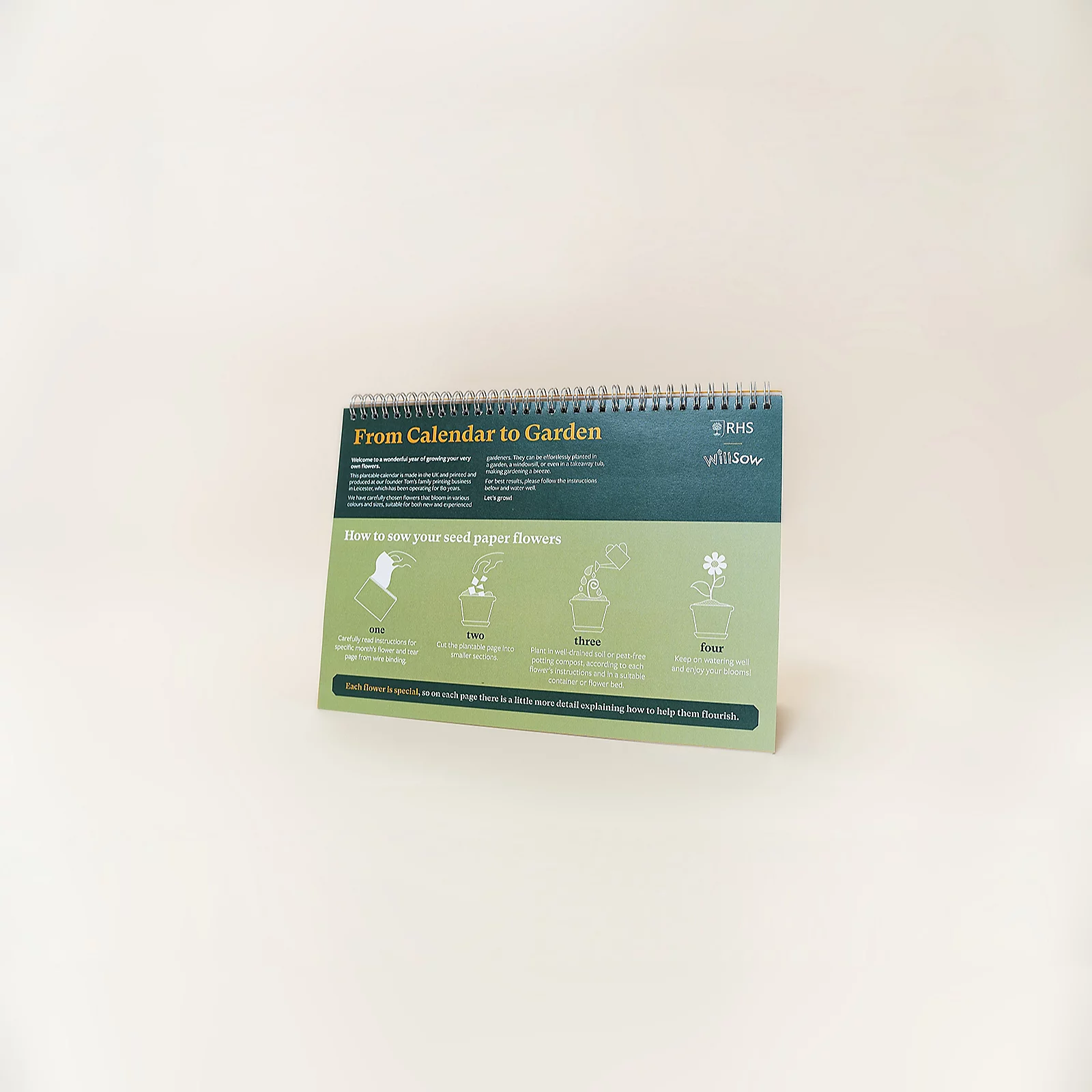 Willsow A4 Desk Calendar (inc 12 Plantable Seeds) 5 Willsow A4 Desk Calendar (inc 12 Plantable Seeds)