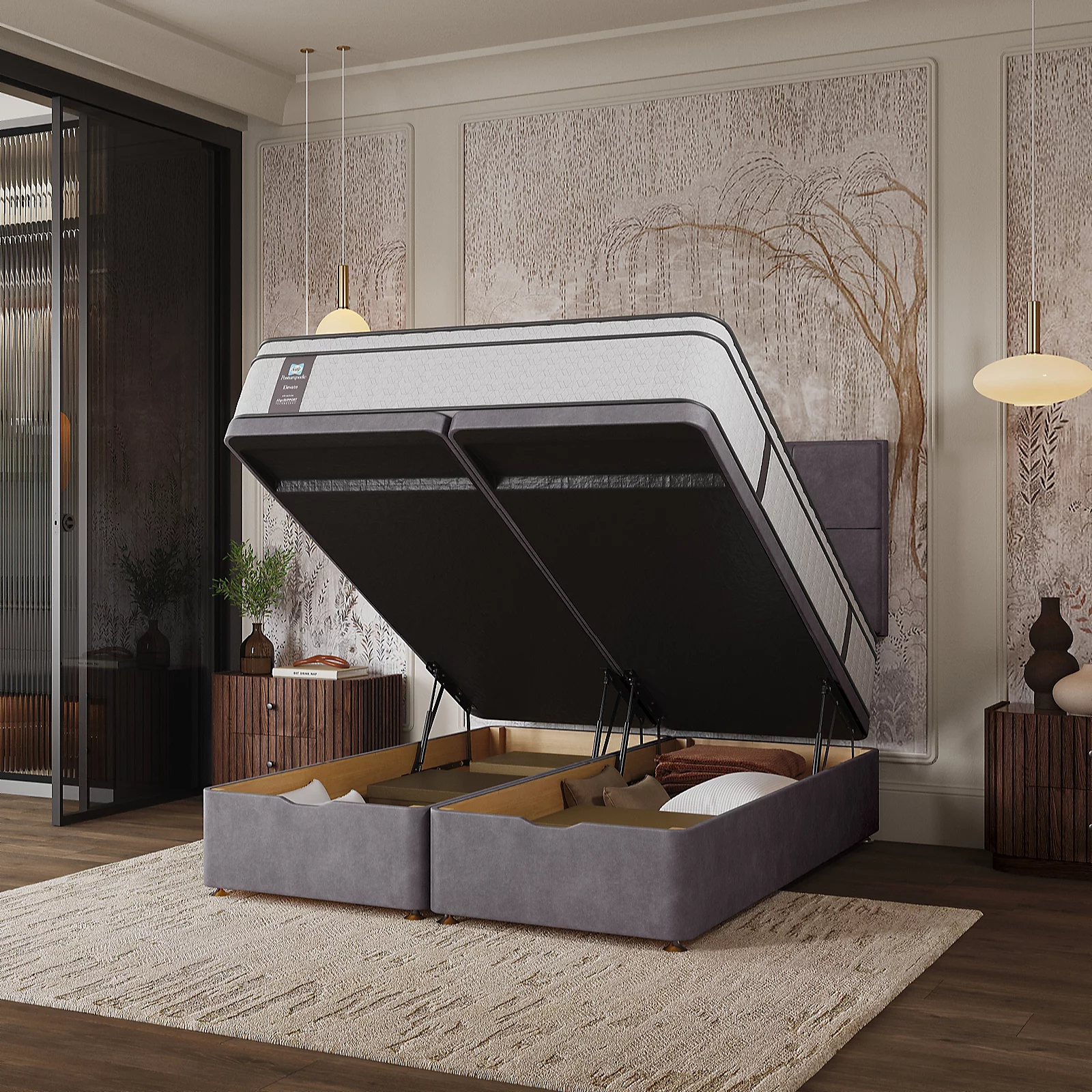 Sealy Posturepedic Elevate GelLux Cool Mattress & Ottoman