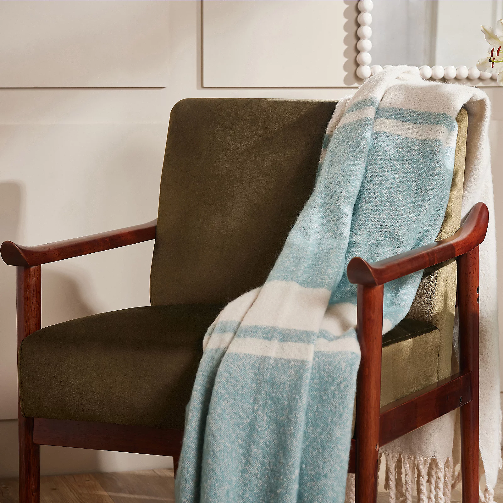 Bundleberry By Amanda Holden Velvet & Wood Chair