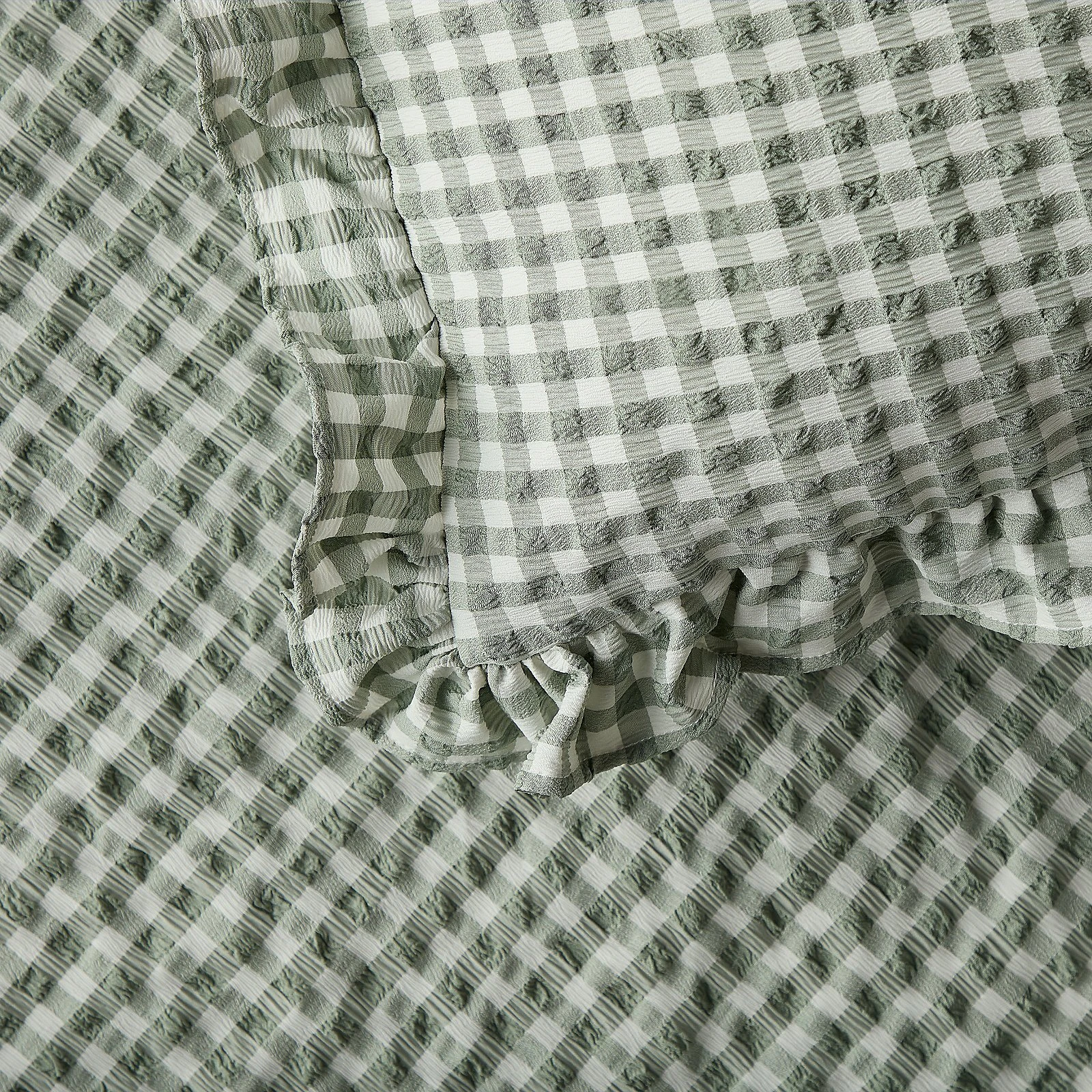 Silentnight Supersoft Gingham Frill Duvet Set