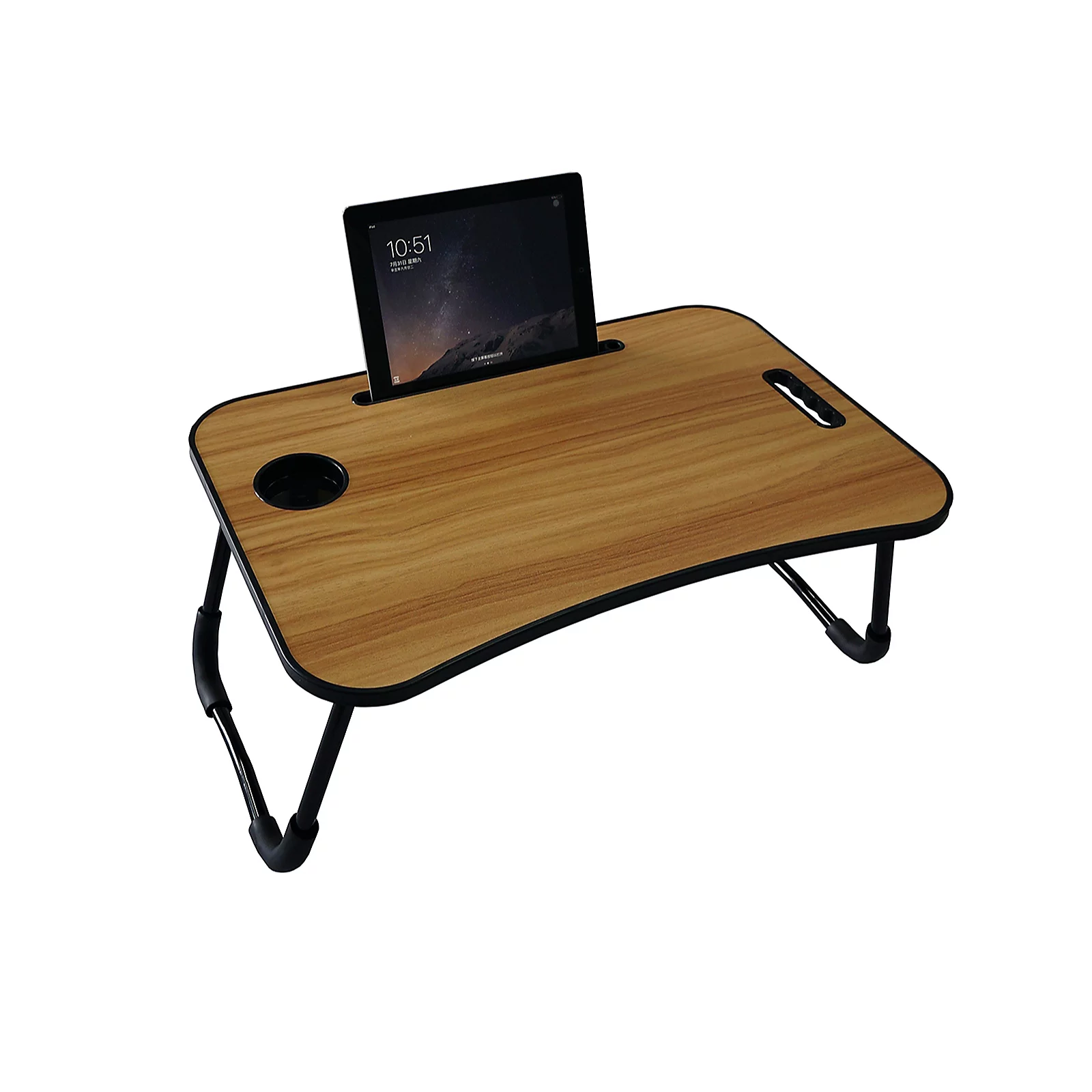 Multimedia Portable Table with Cup Holder