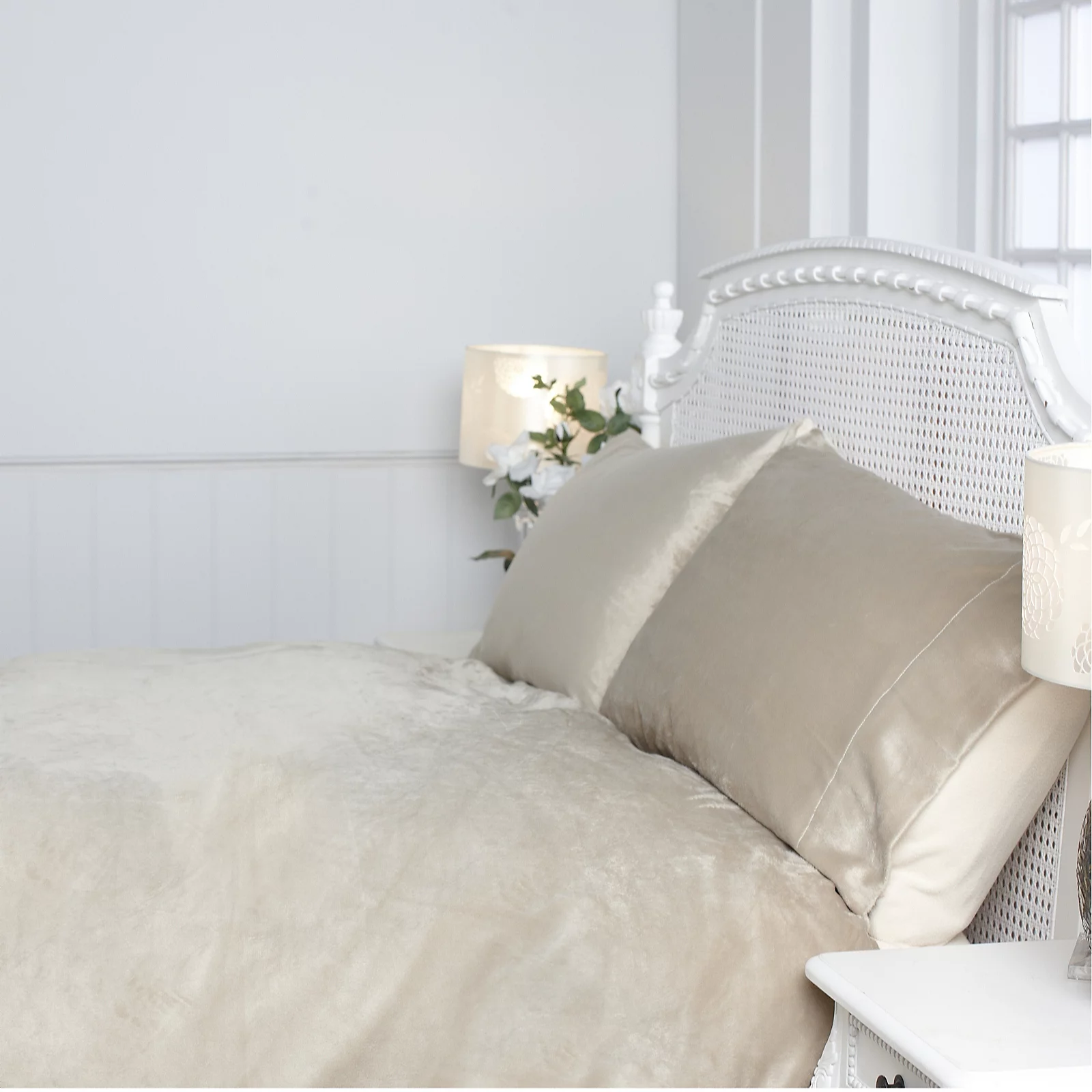 Cozee Home Faux Mink & Fleece 4 Piece Duvet Set