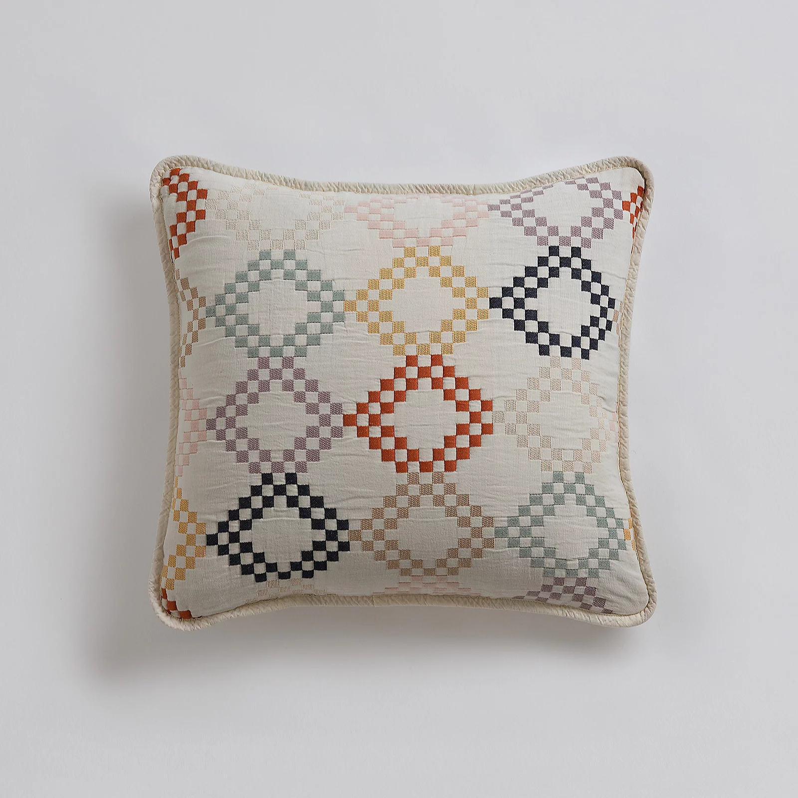 Secret Linen Store Jolene 100% Cotton Quilted Cushion Cover Pair