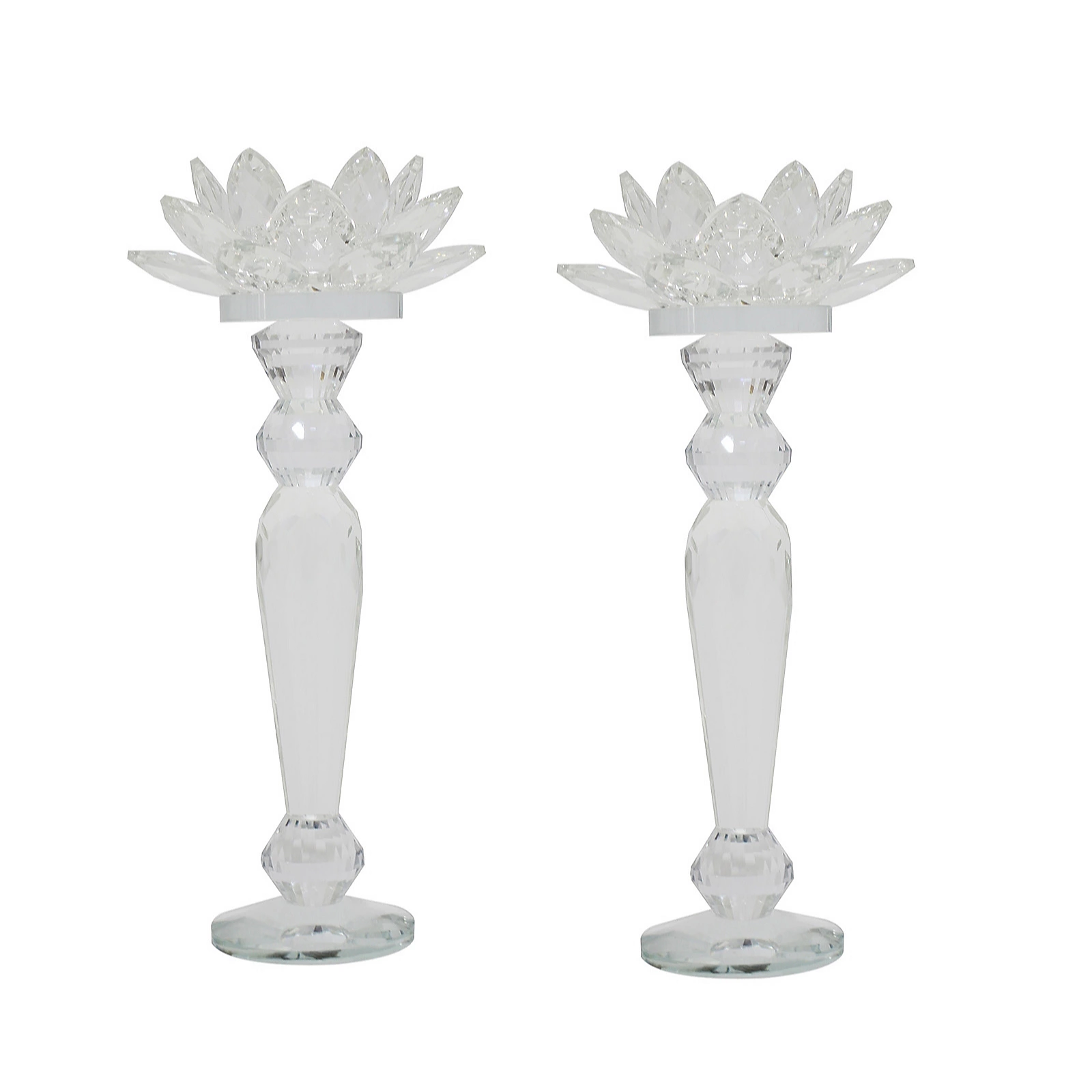 JM by Julien Macdonald Set of 2 Tall Lotus Flower Candle Holder