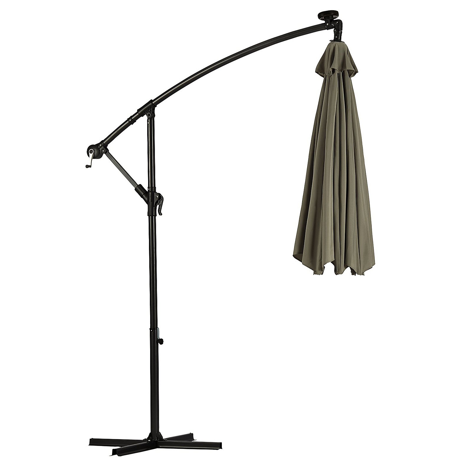 Thompson & Morgan 2.45m x 2.7m Solar LED Cantilever Parasol with Cover