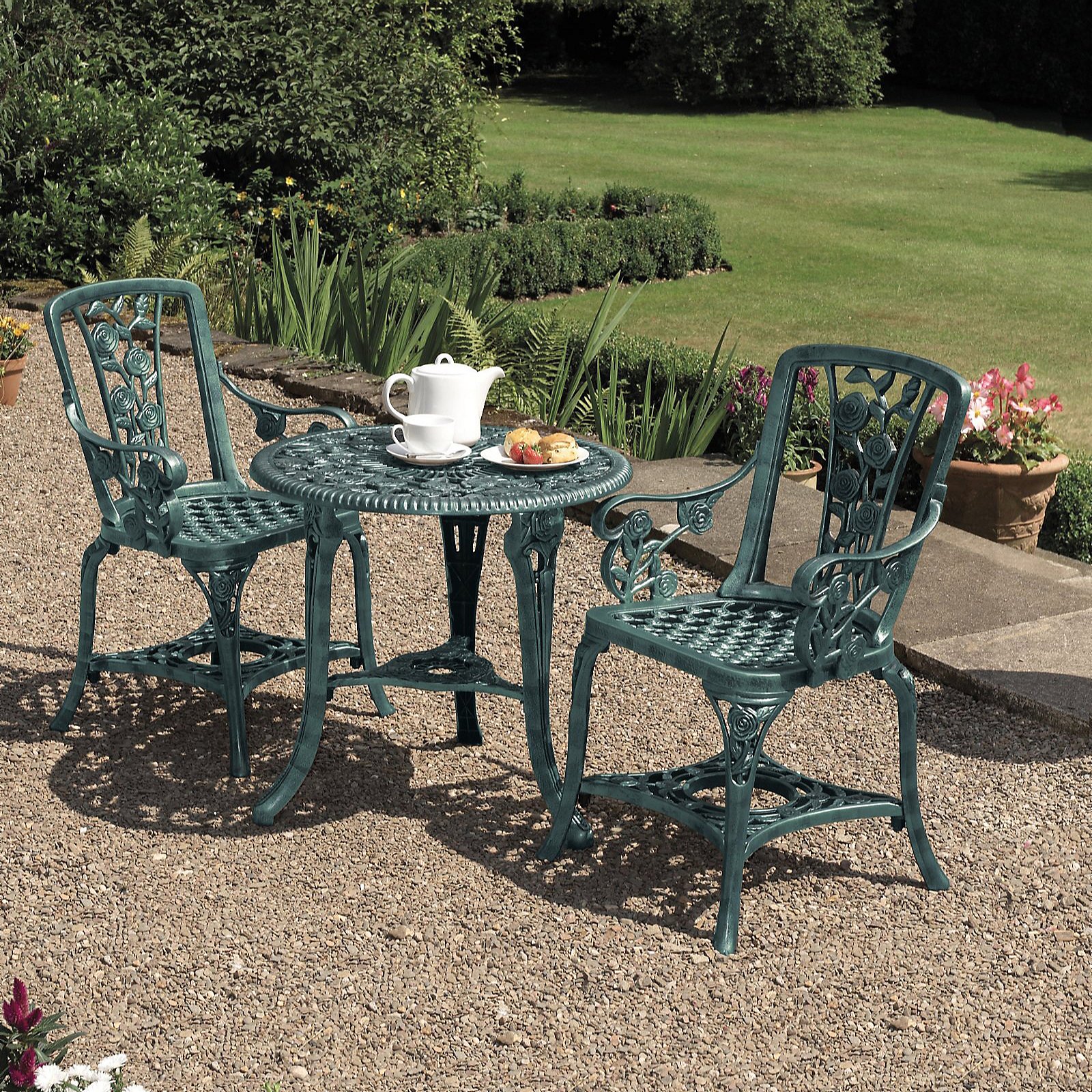 3pc Rose Bistro Furniture Set