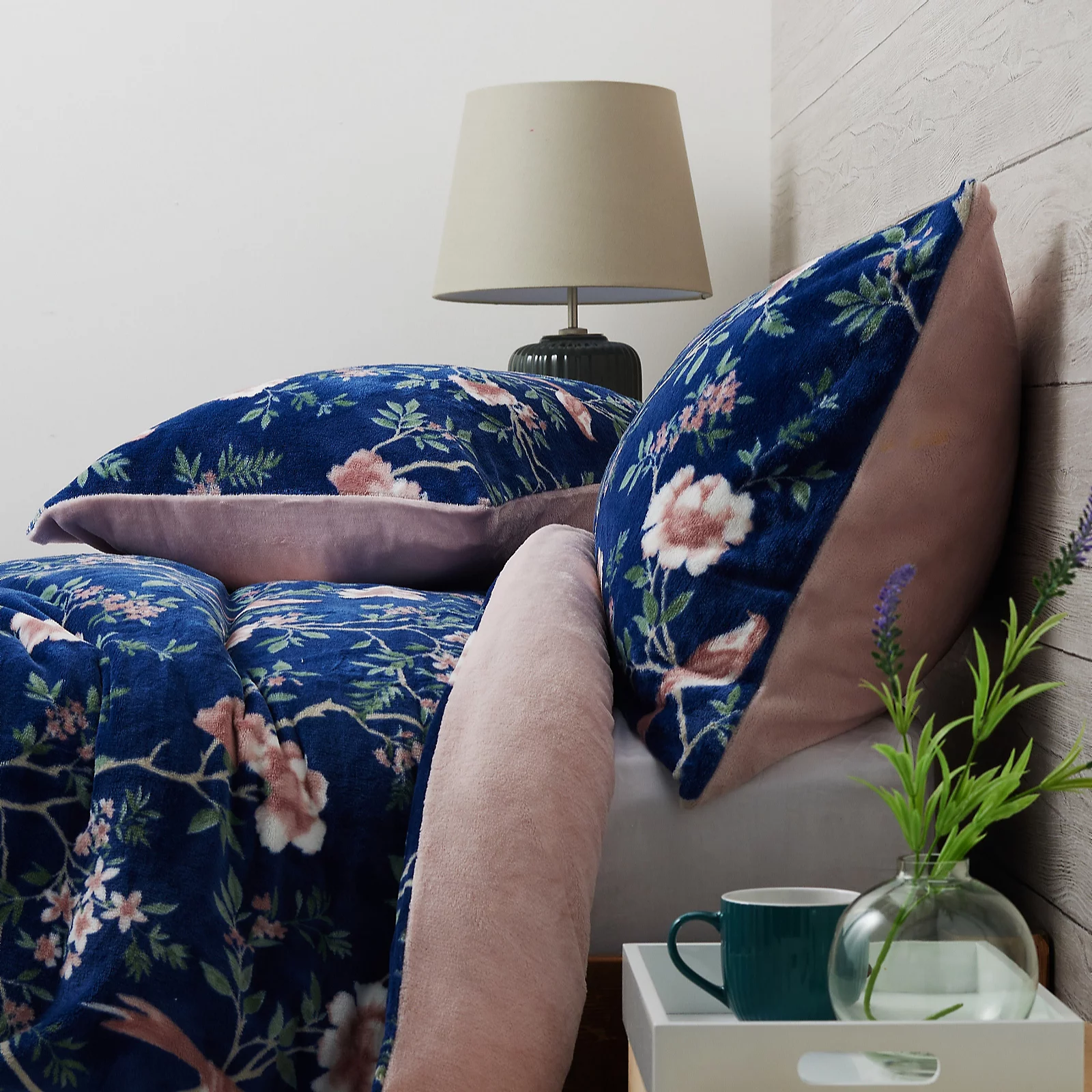 Cozee Home Velvetsoft Mayfair Floral Print 3 Piece Duvet Set