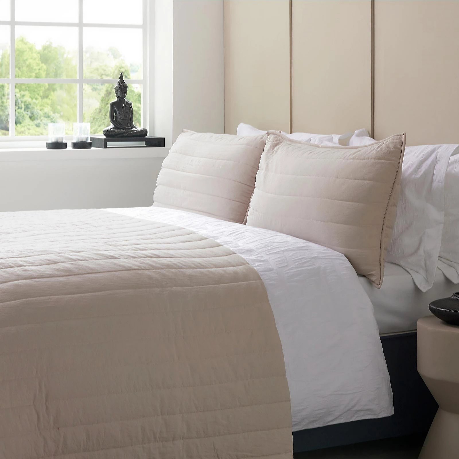 K by Kelly Hoppen Quilted Summer Weight Bedspread and Set of 2 Shams