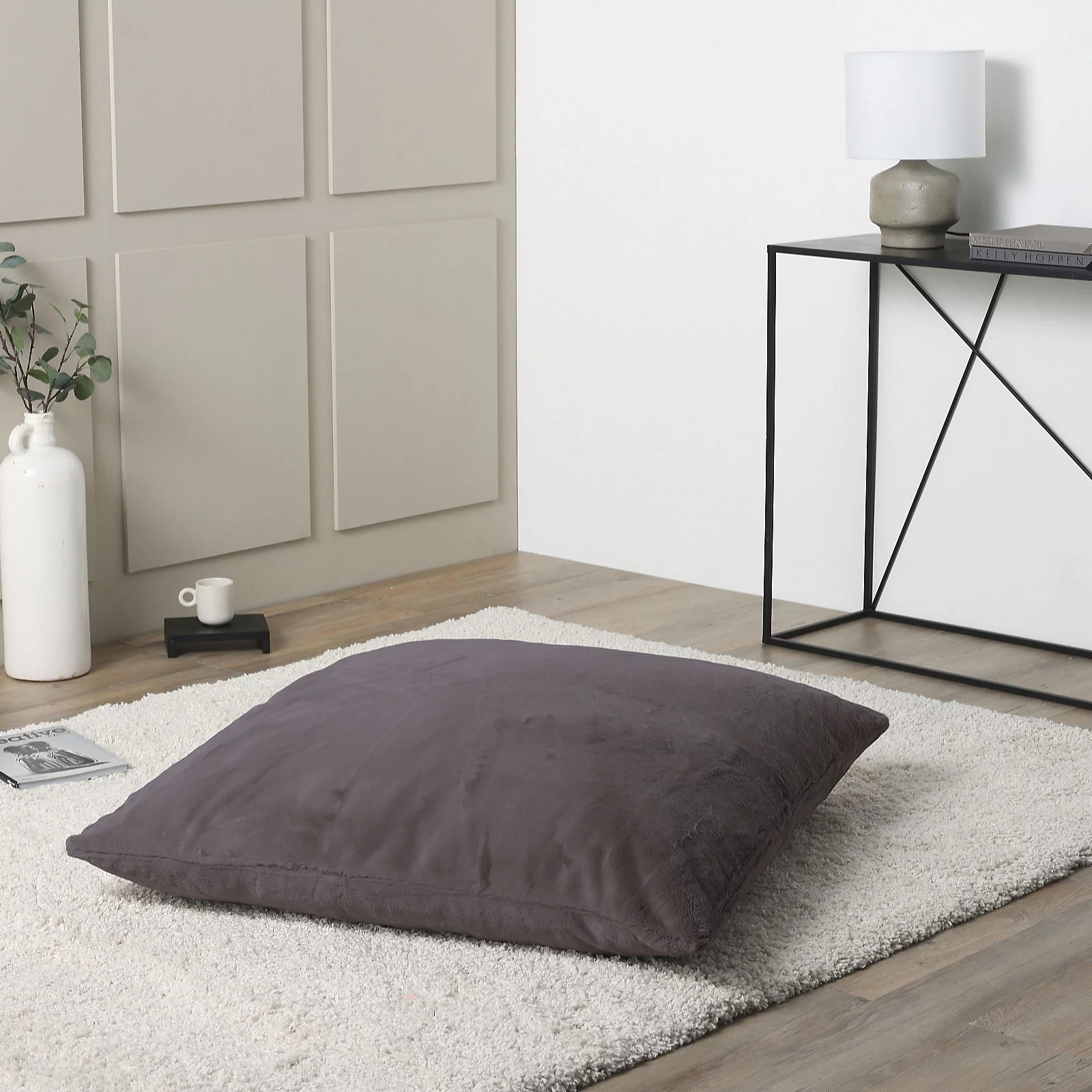 K by Kelly Hoppen Luxury Faux Fur Floor Cushion