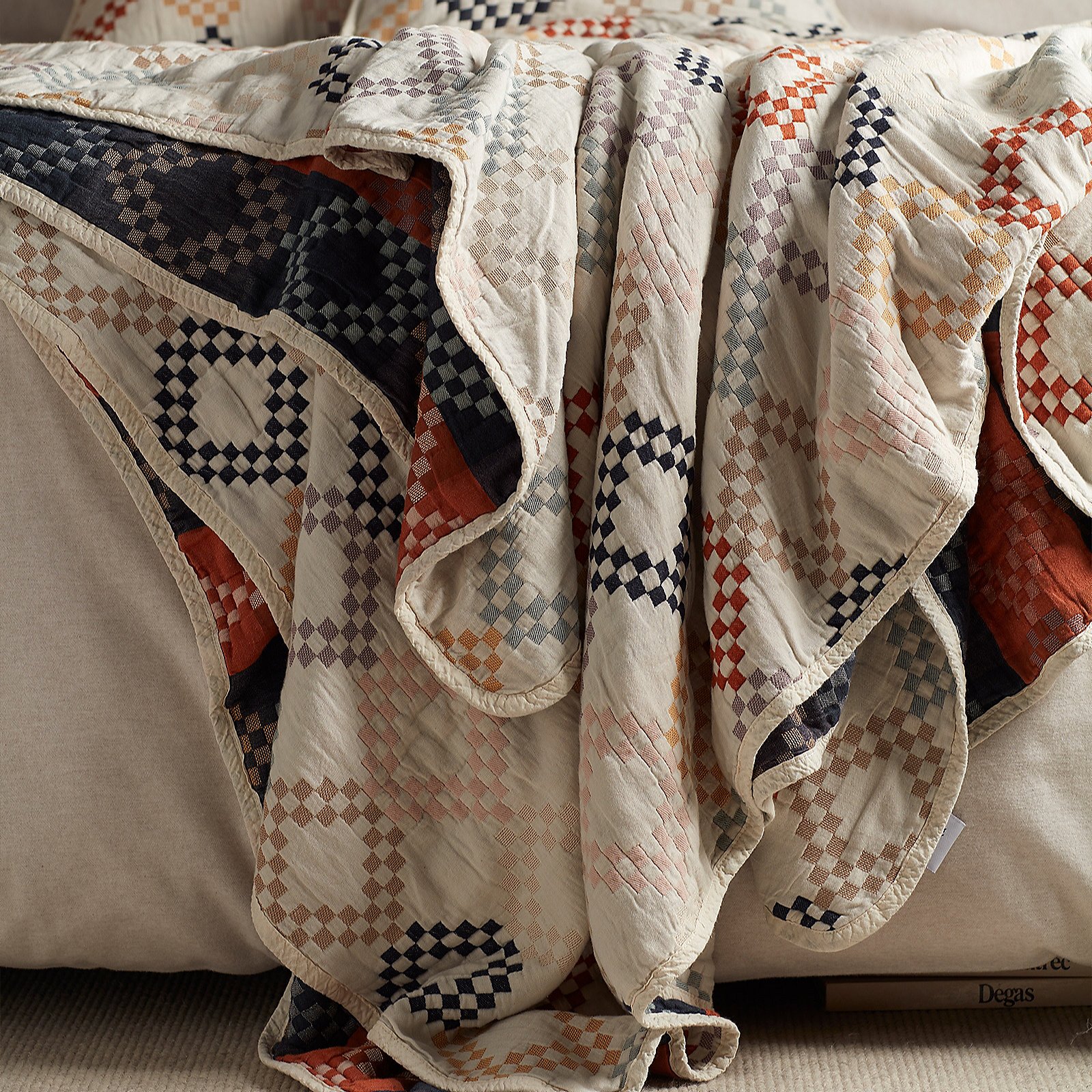 Secret Linen Store Jolene 100% Cotton Quilted Throw