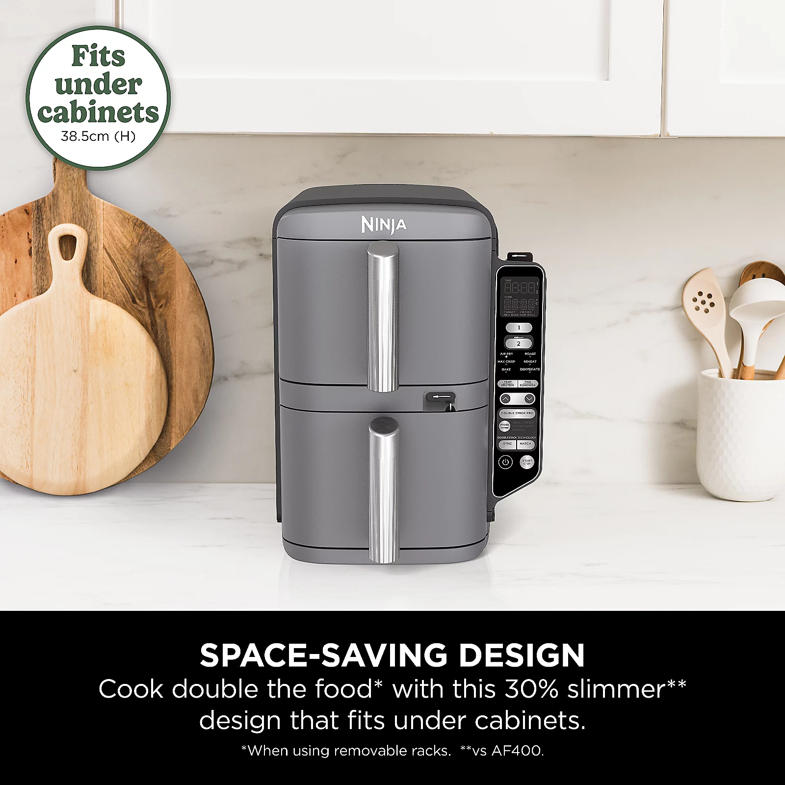 Ninja Double Stack XL 2 Drawer 9.5L Air Fryer with Smart Cook SL451UK