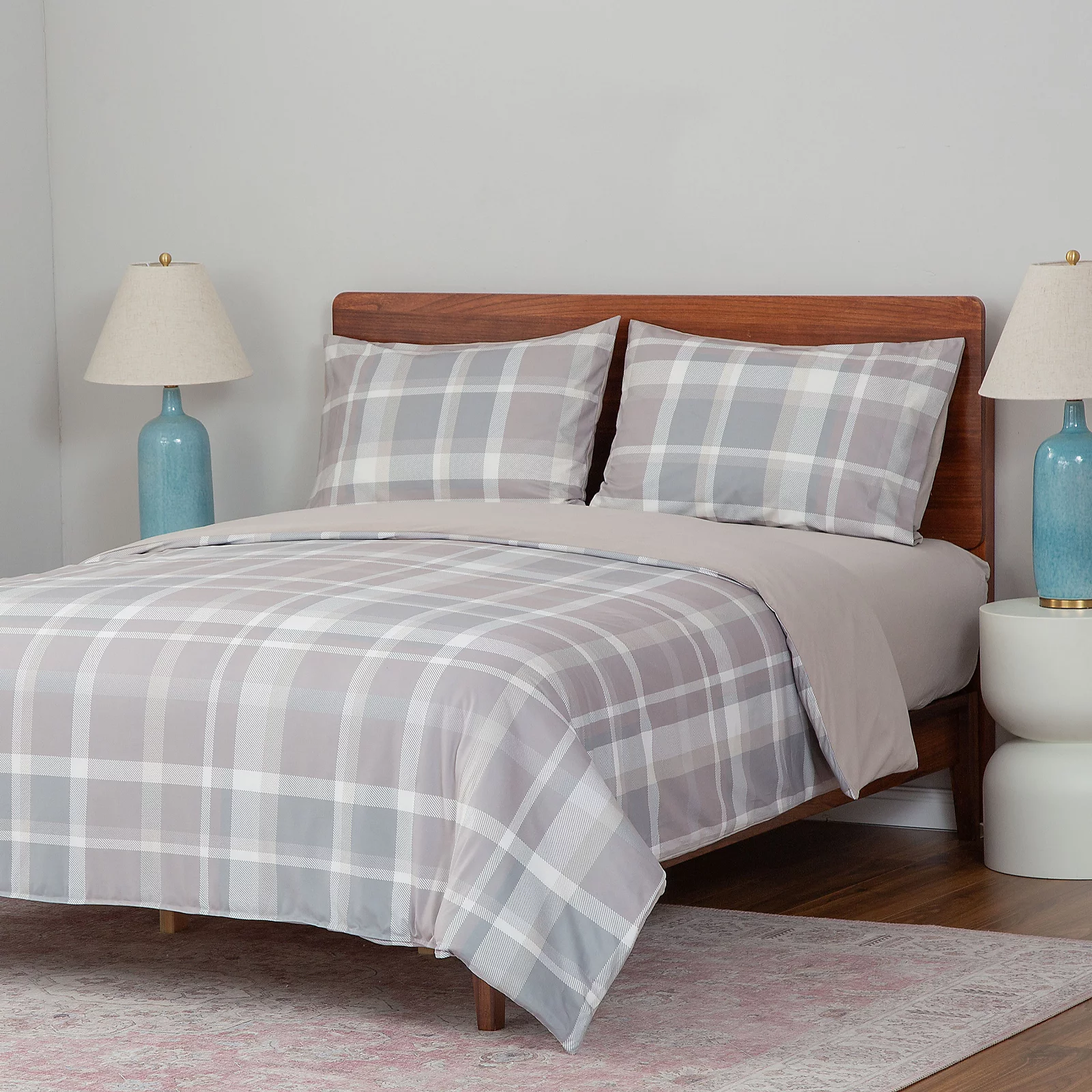 Cozee Home Flannelsoft Printed 4 Piece Duvet Set