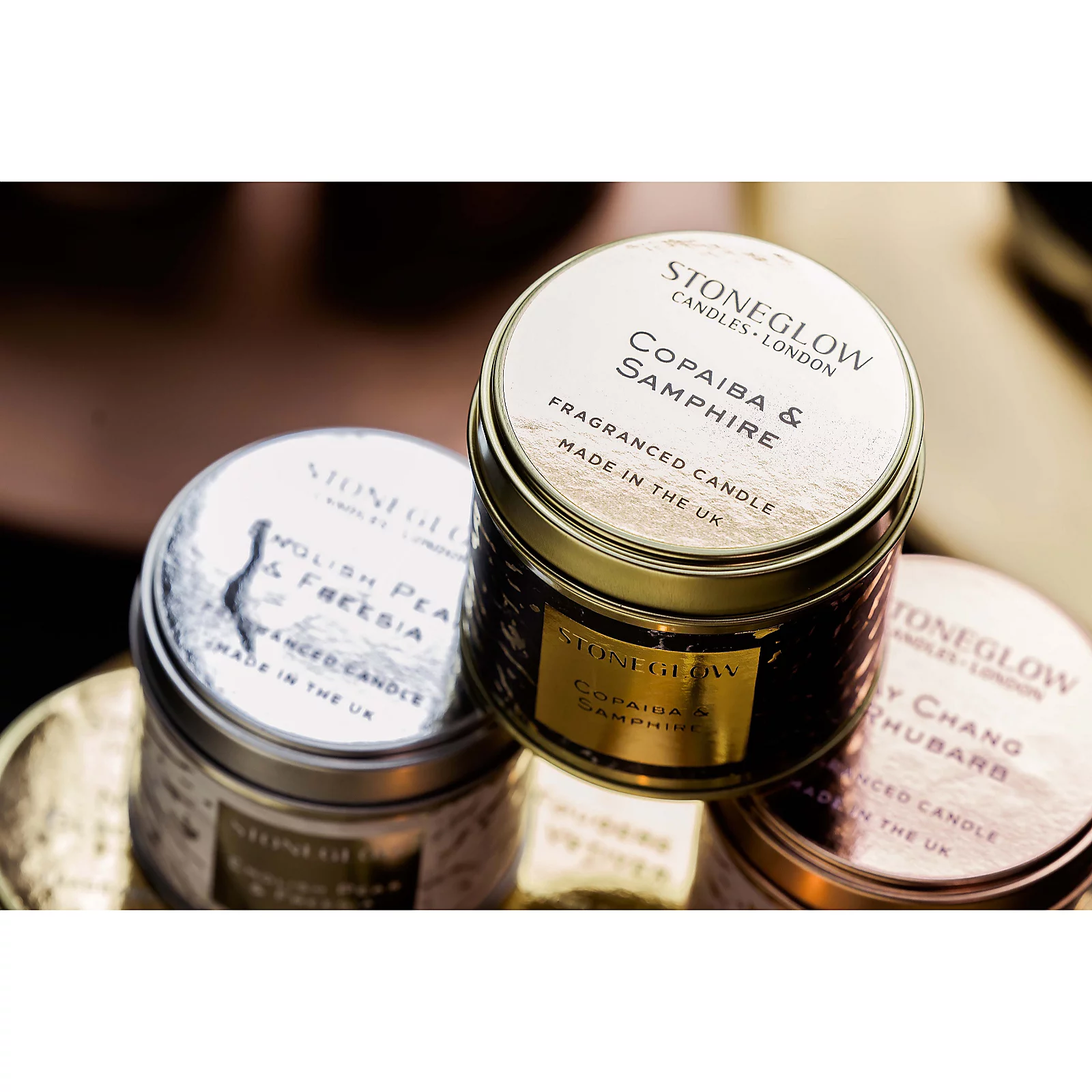 Stoneglow Tin Candle Trio