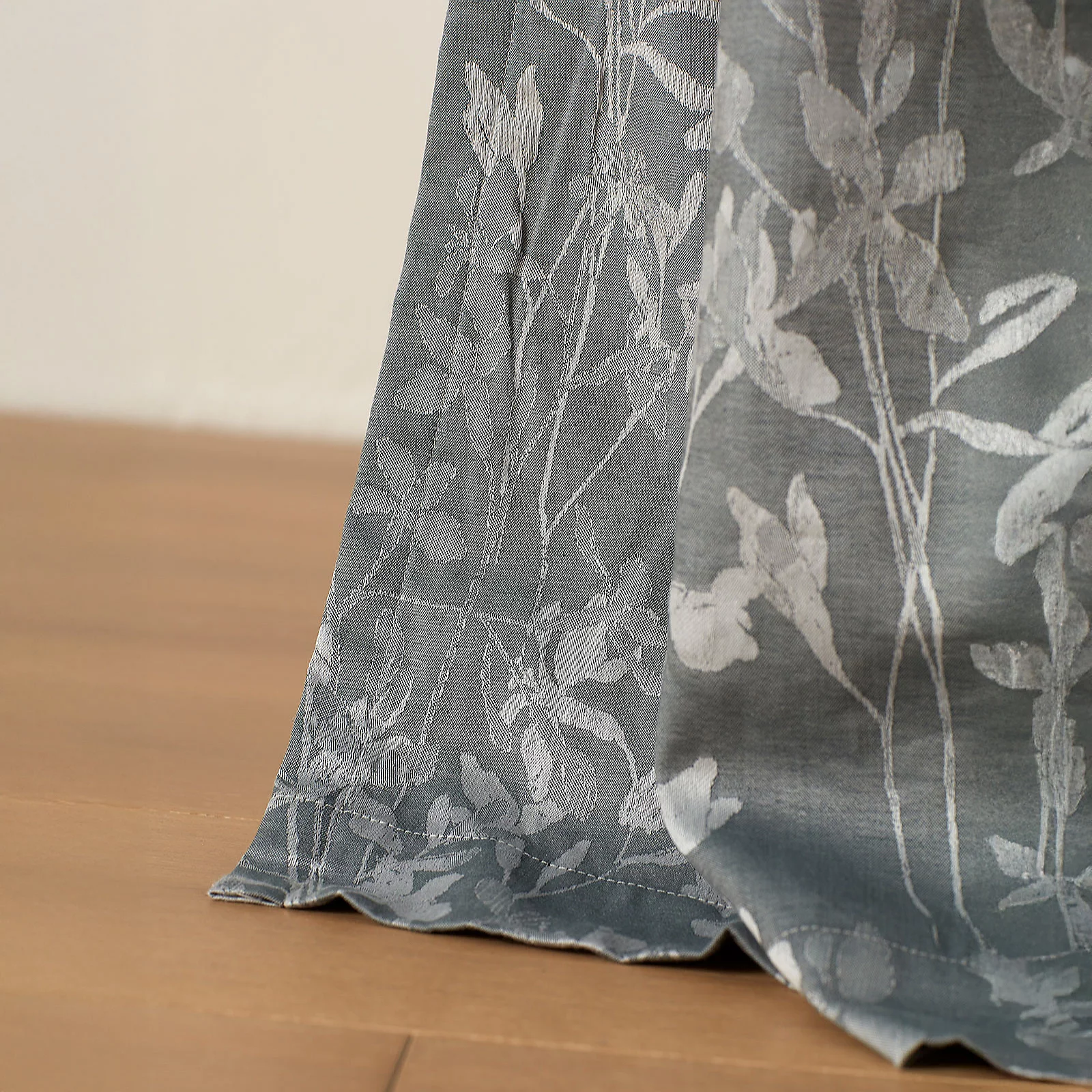 Secret Linen Store Florence Jacquard Lined Pencil Pleat Curtain Pair
