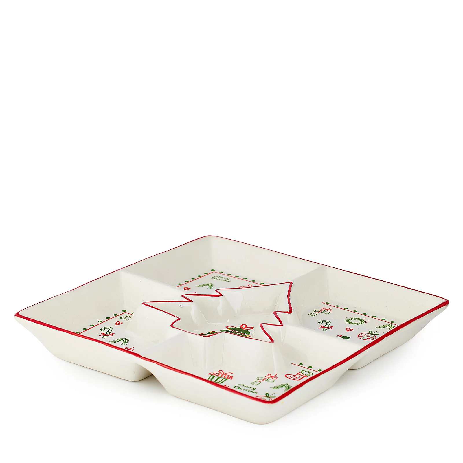 Home Stories Set Of 3 Tree Star Serving Plate Set