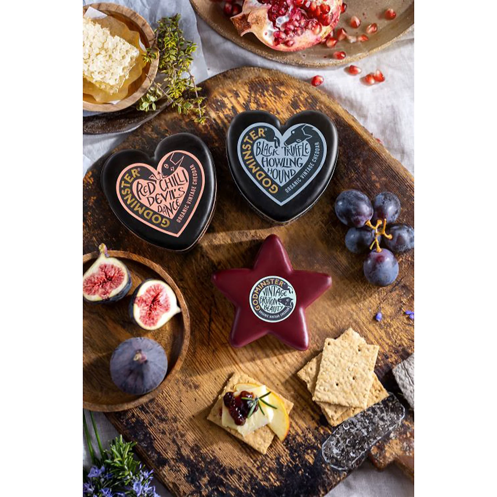 Godminster Heart & Star Cheddar Collection