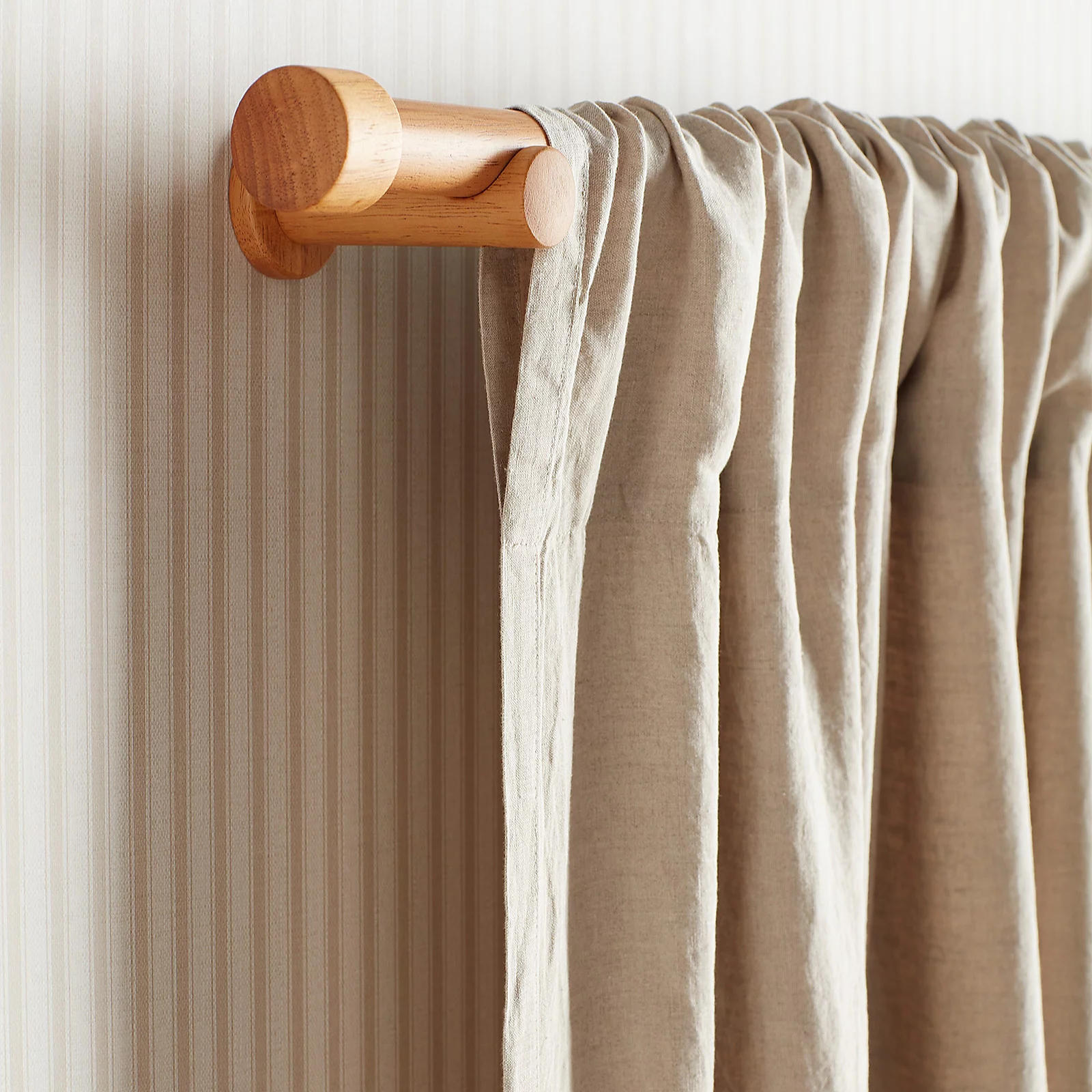 Secret Linen Store 100% Linen Loop Top Curtain Pair